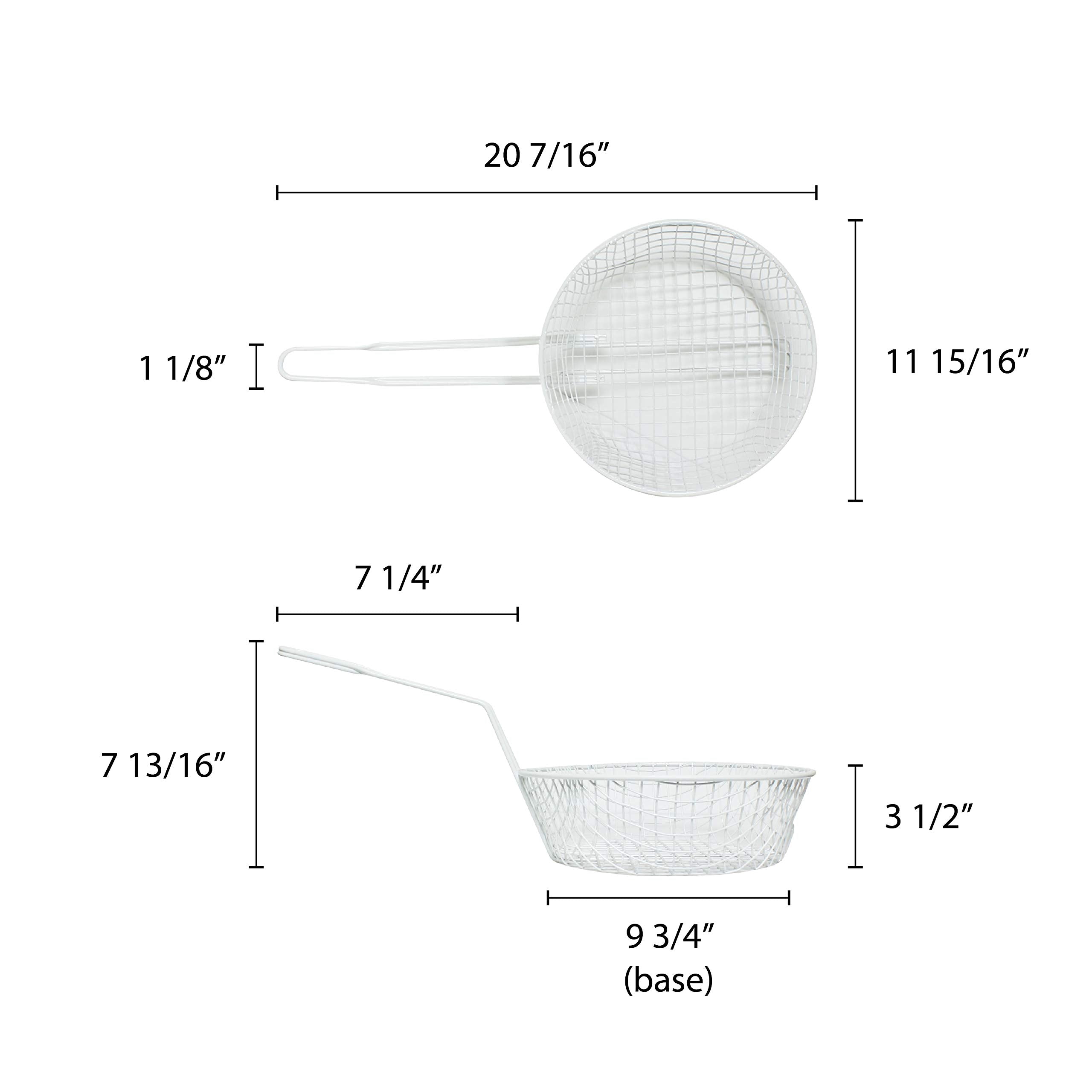 Thunder Group 3-Inch Deep Breading Basket With 12-Inch Round Coarse Mesh