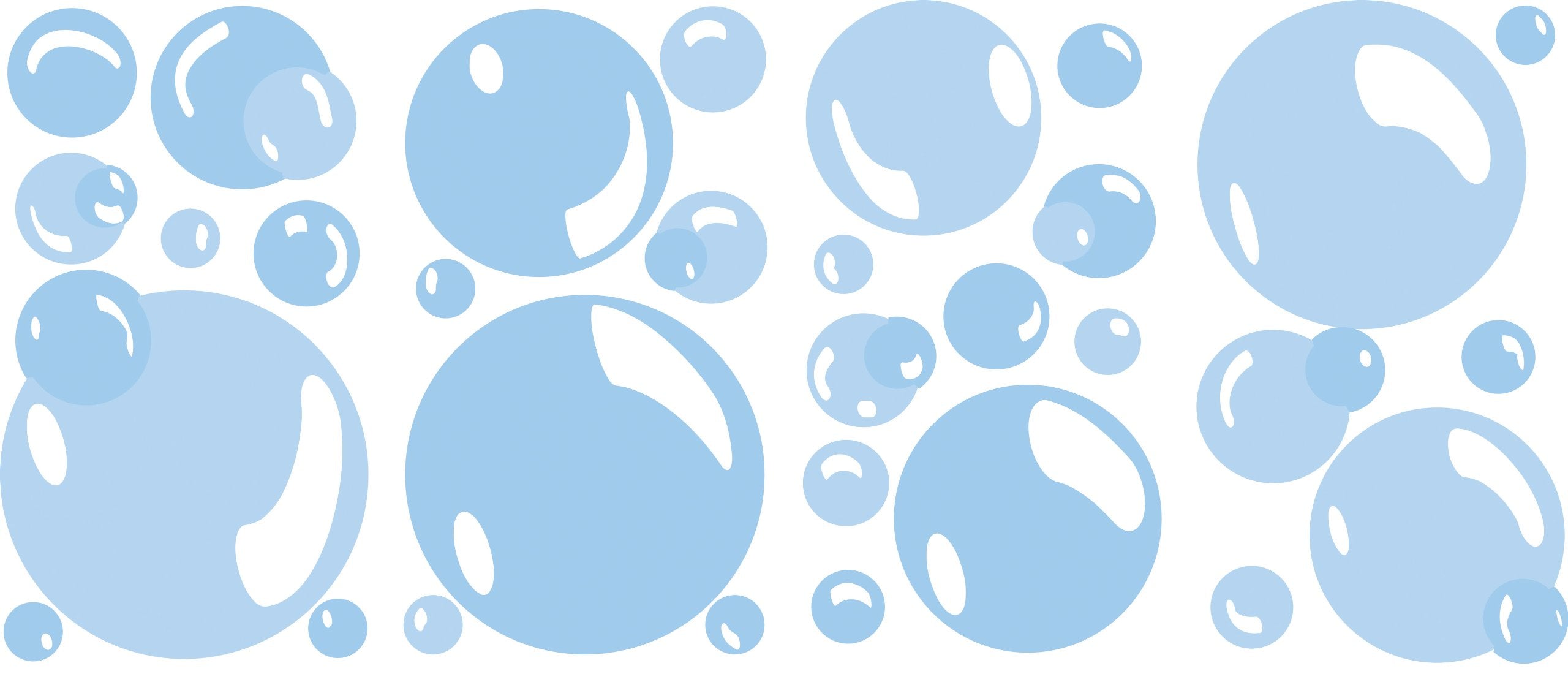 Roommates Rmk1846Scs Bubbles Peel & Stick Wall Decals, Blue 10 Inch X 18 Inch