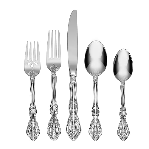 Oneida Michelangelo 45 Piece Fine Flatware Set, Service For 8, 18/10 Stainless Steel