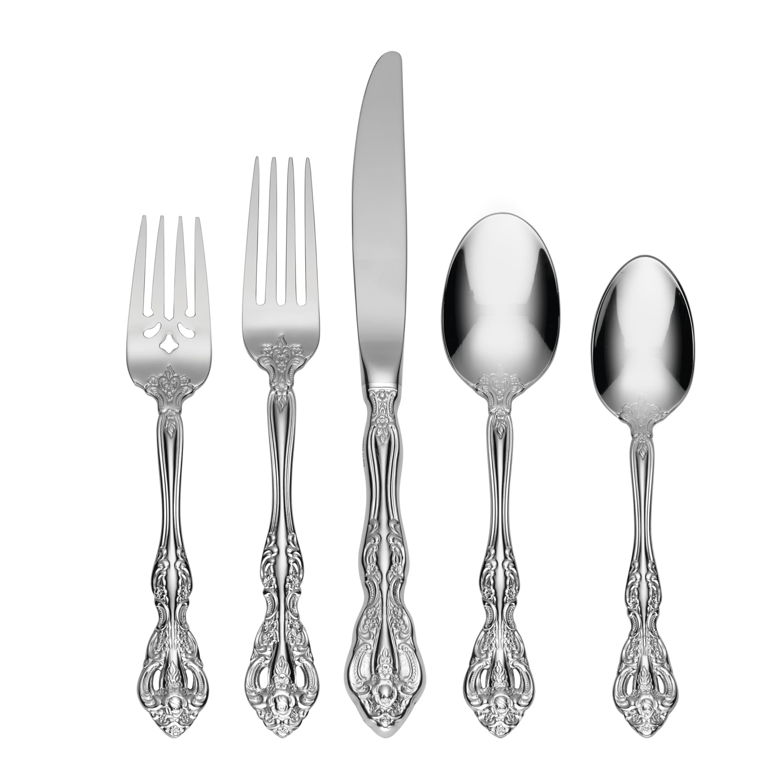 Oneida Michelangelo 45 Piece Fine Flatware Set, Service For 8, 18/10 Stainless Steel