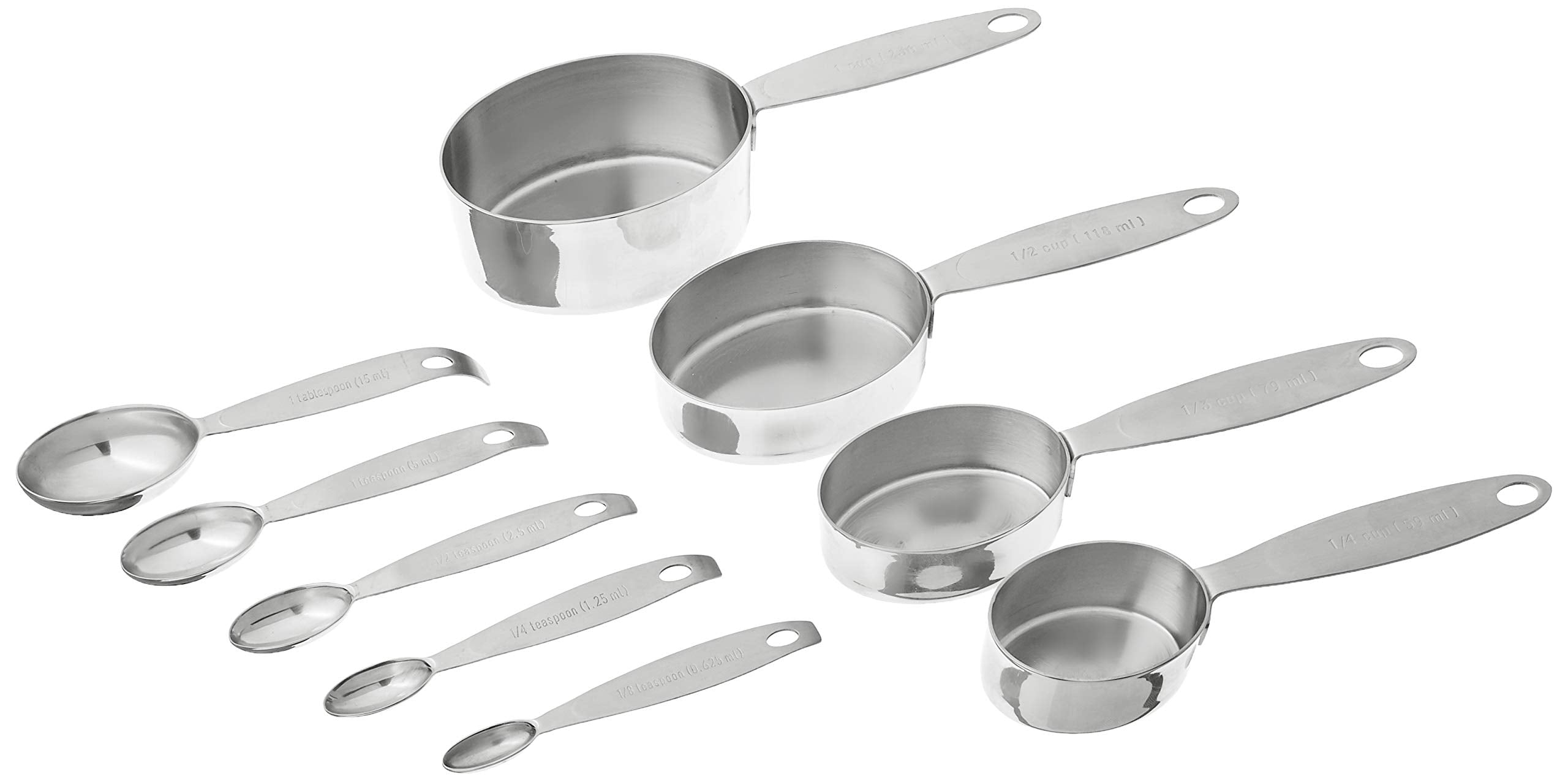 Cuisipro Stainless Steel Measuring Cup And Spoon Set