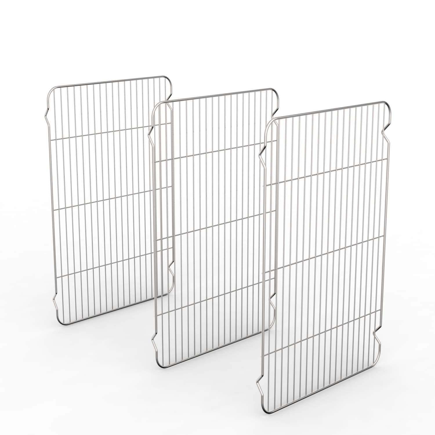 Zacfton Cooling Rack Set Of 3, Baking Rack Stainless Steel Wire Rack For Baking Cooking Roasting Grilling Cooling, 15    X 11