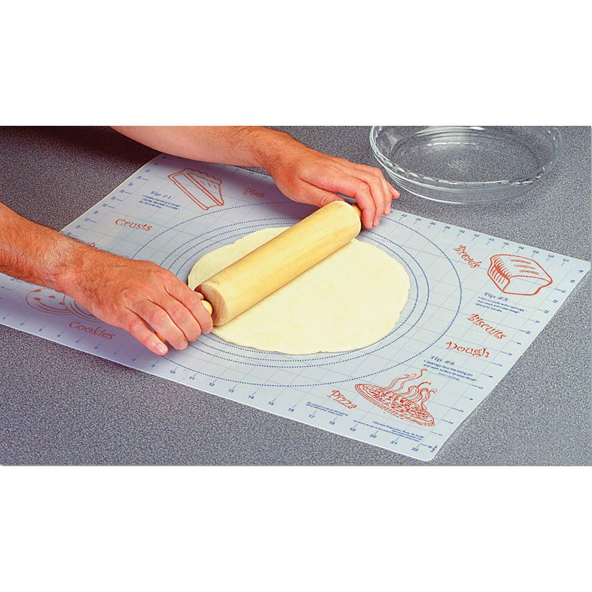 Cut N' Funnel Large Premium Flexible Plastic Pastry Mat 24'' X 18'' Made In The Usa Of Bpa Free Flexible Plastic