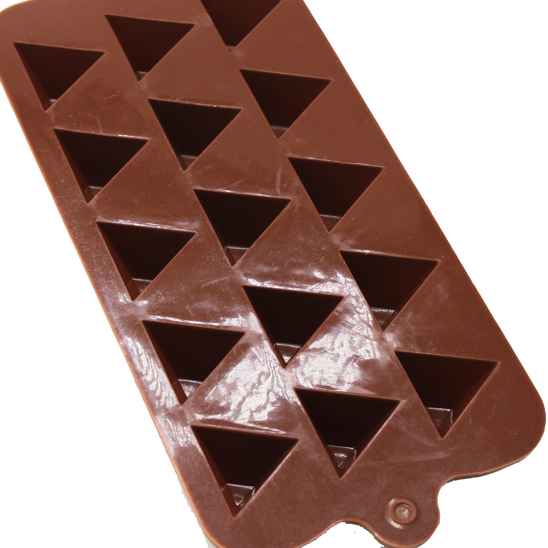 X-Haibei Mini Pyramid Ice Cube Truffles Chocolate Candy Cookies Tray Soap Silicone Mold 15-Cavity