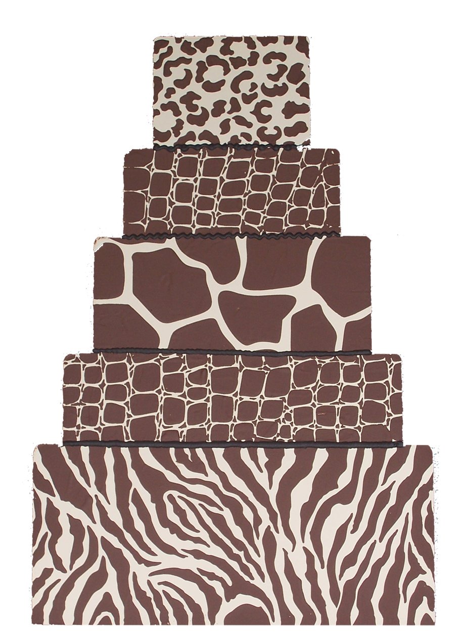 Designer Stencils Leopard Skin Cake Stencil, Beige/Semi-Transparent