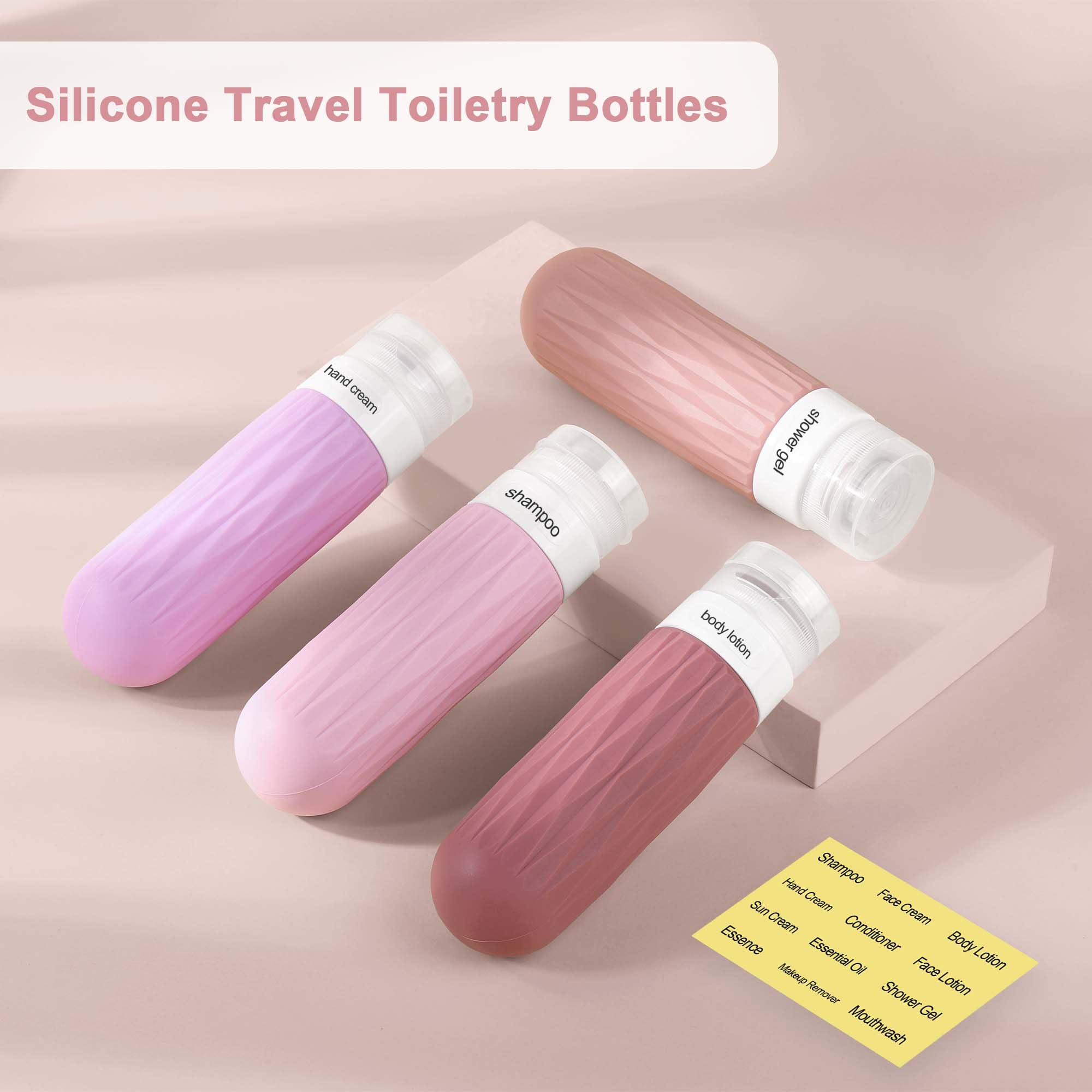 Travel Bottles For Toiletries, Tsa Approved Travel Size Containers, 3Oz Travel Size Toiletries Bottles, Leakproof & Refillable S