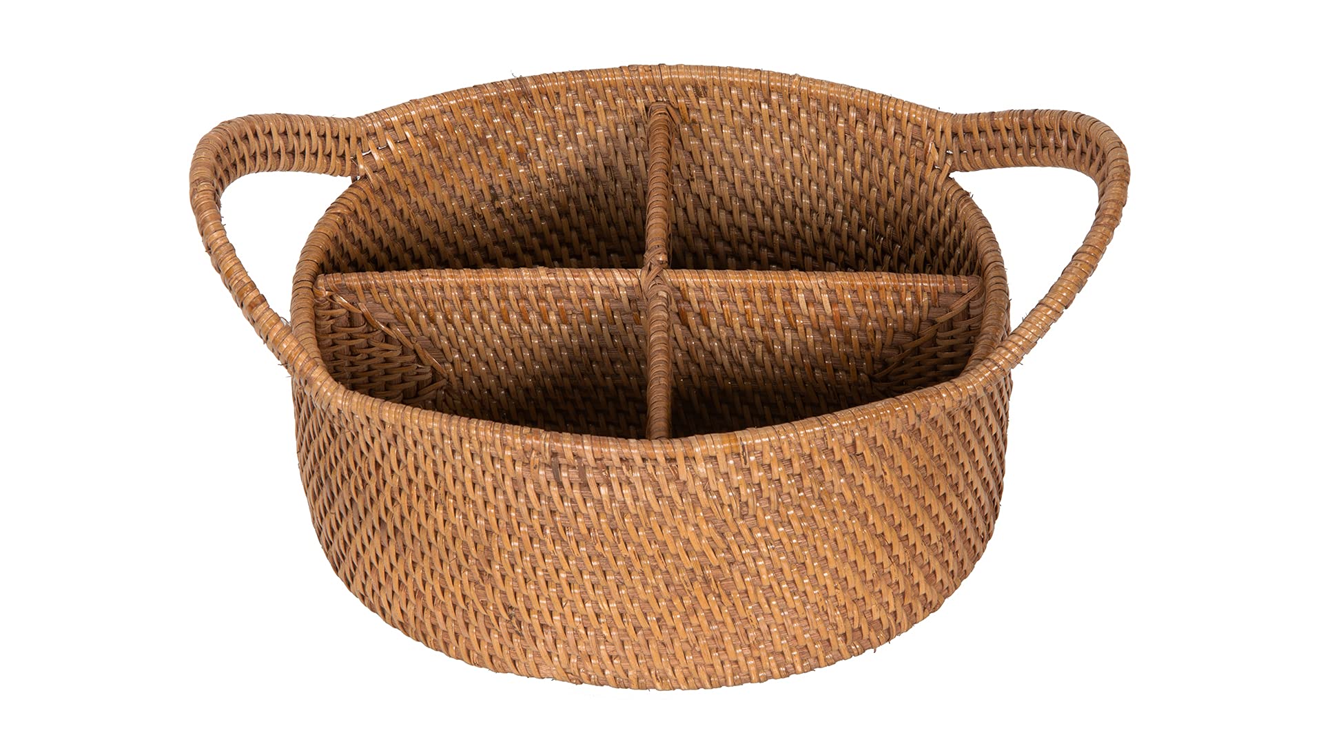 Kouboo 1020004 Laguna Caddy Utensil & Bottle Basket, Honey Brown