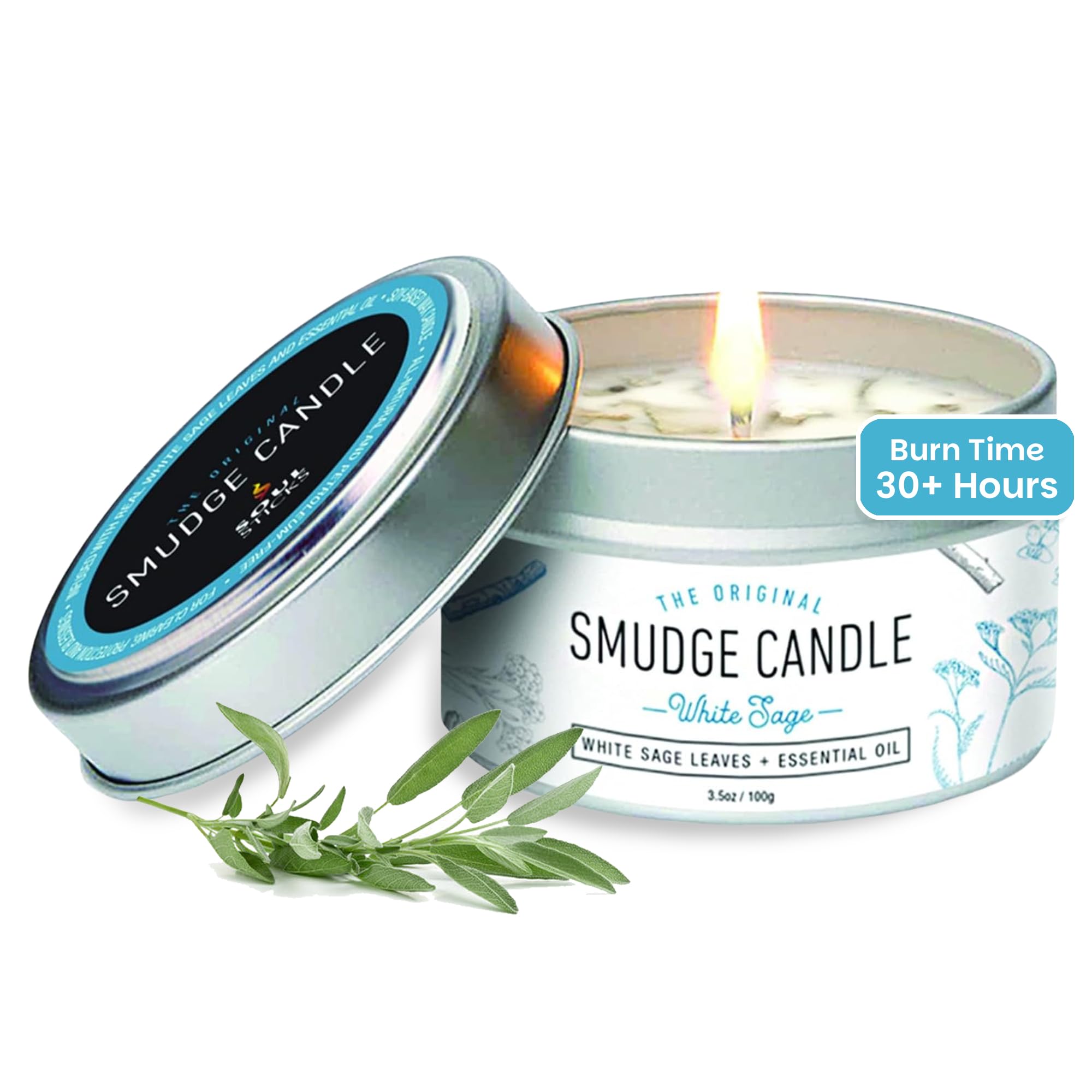SOUL STICKS Smudge Candle for Cleansing House, Meditation, Chakra Healing, Aromatherapy | 3.5 Ounce Smudge Candle for Spiritual 
