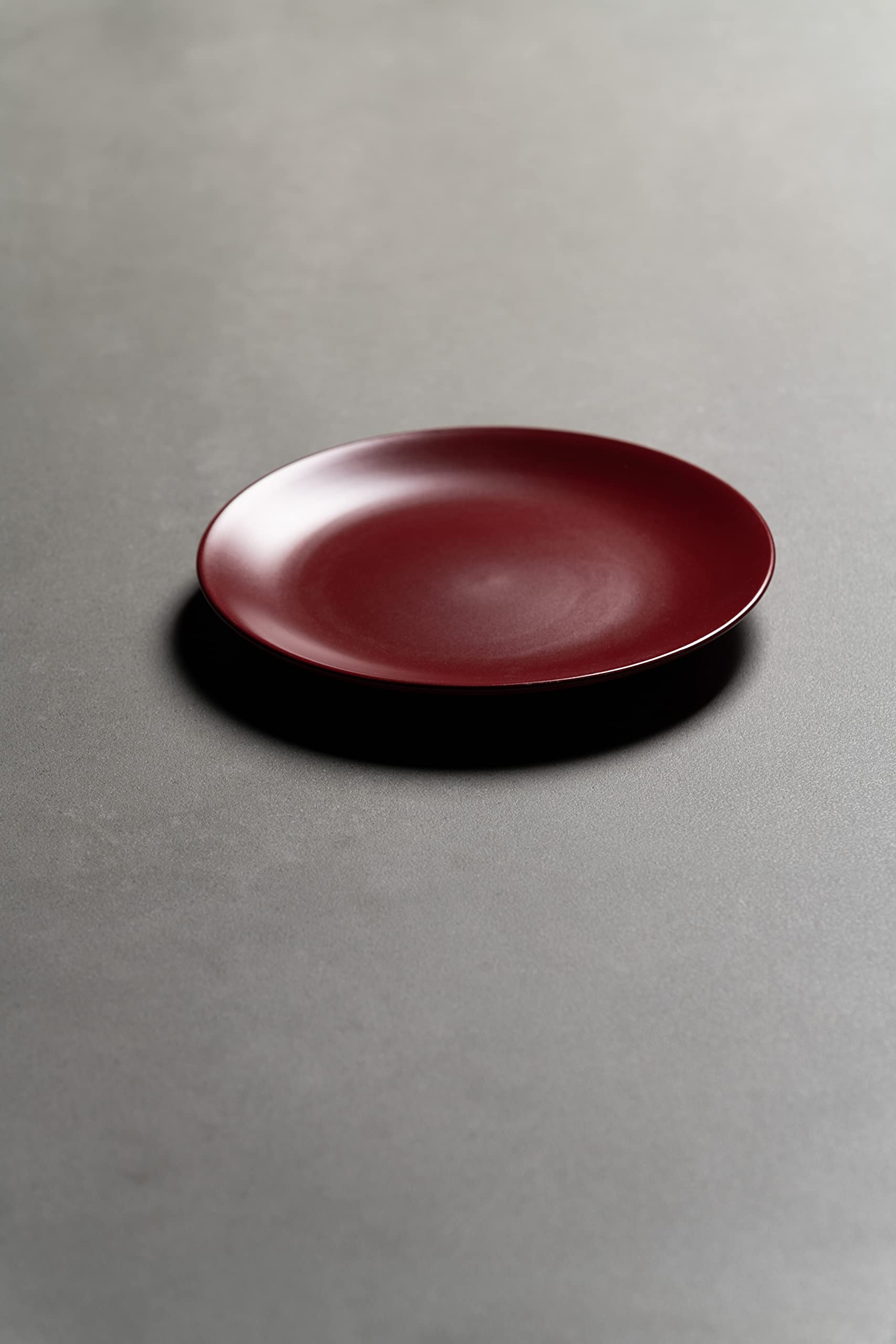 10 Strawberry Street Wazee Matte 8.25 '' Coupe Salad Plate, Set Of 6, Red