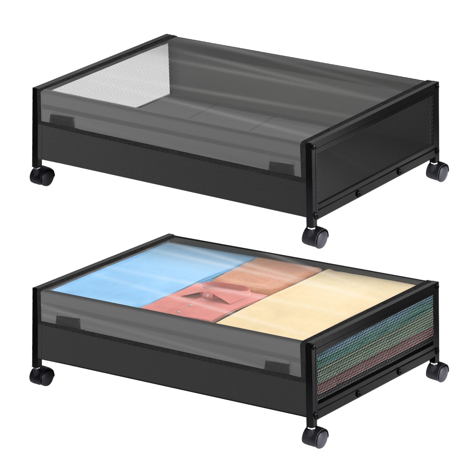 Smart Saver Under Bed Storage Organiser Container Box With Wheels  Large SpaceSaving Under Bed Drawer Shoe Storage Organizer O