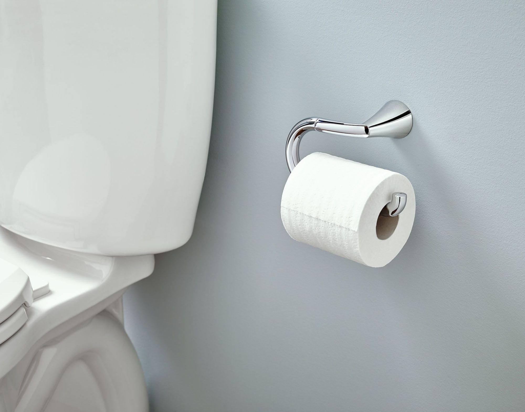 Moen YB2308CH Glyde Single Post Toilet Paper Holder  1 Count (Pack of 1)  Chrome