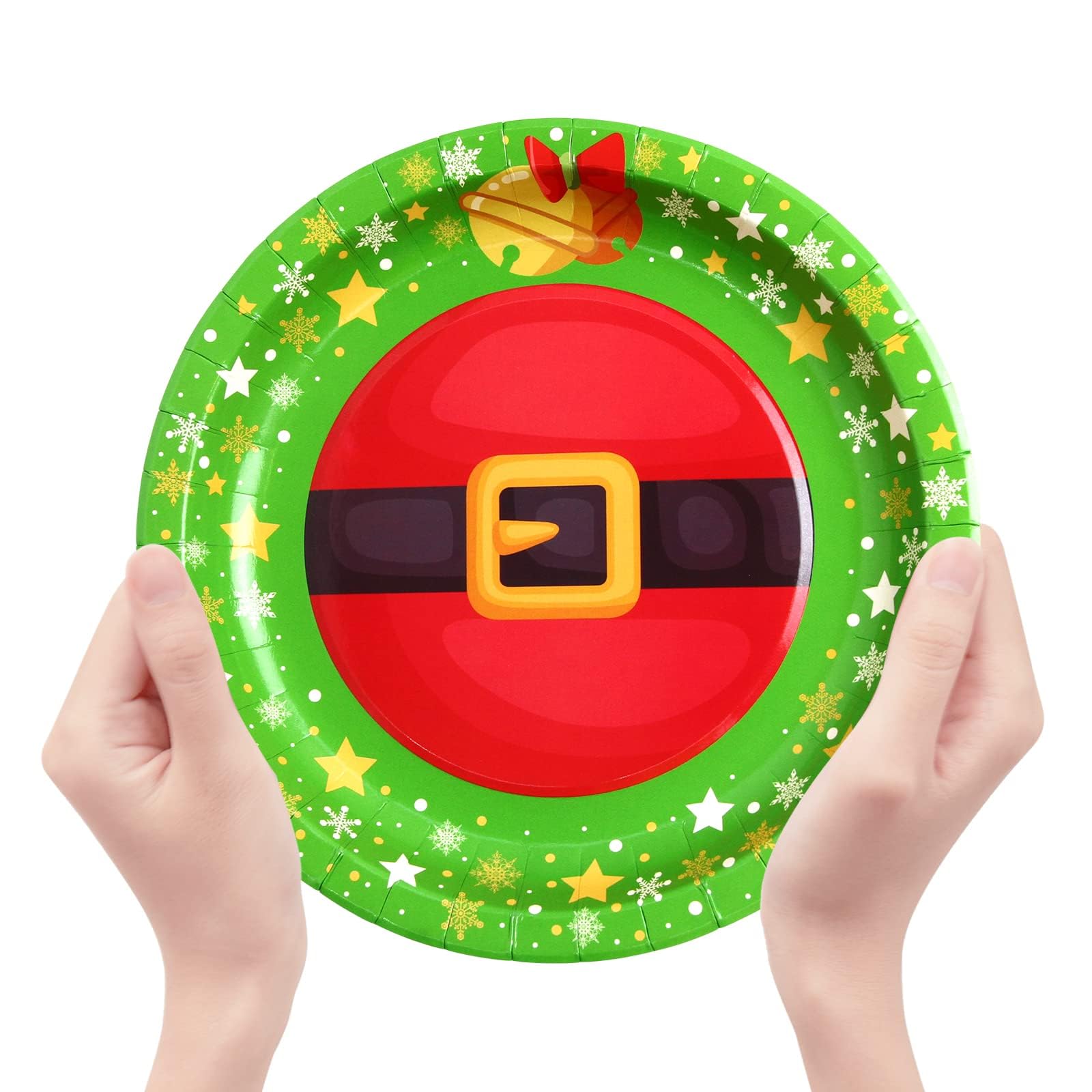 ceiba tree Christmas Paper Plates 60Pcs Party Plates Disposable 9    Winter Holiday Dinner Party Supplies
