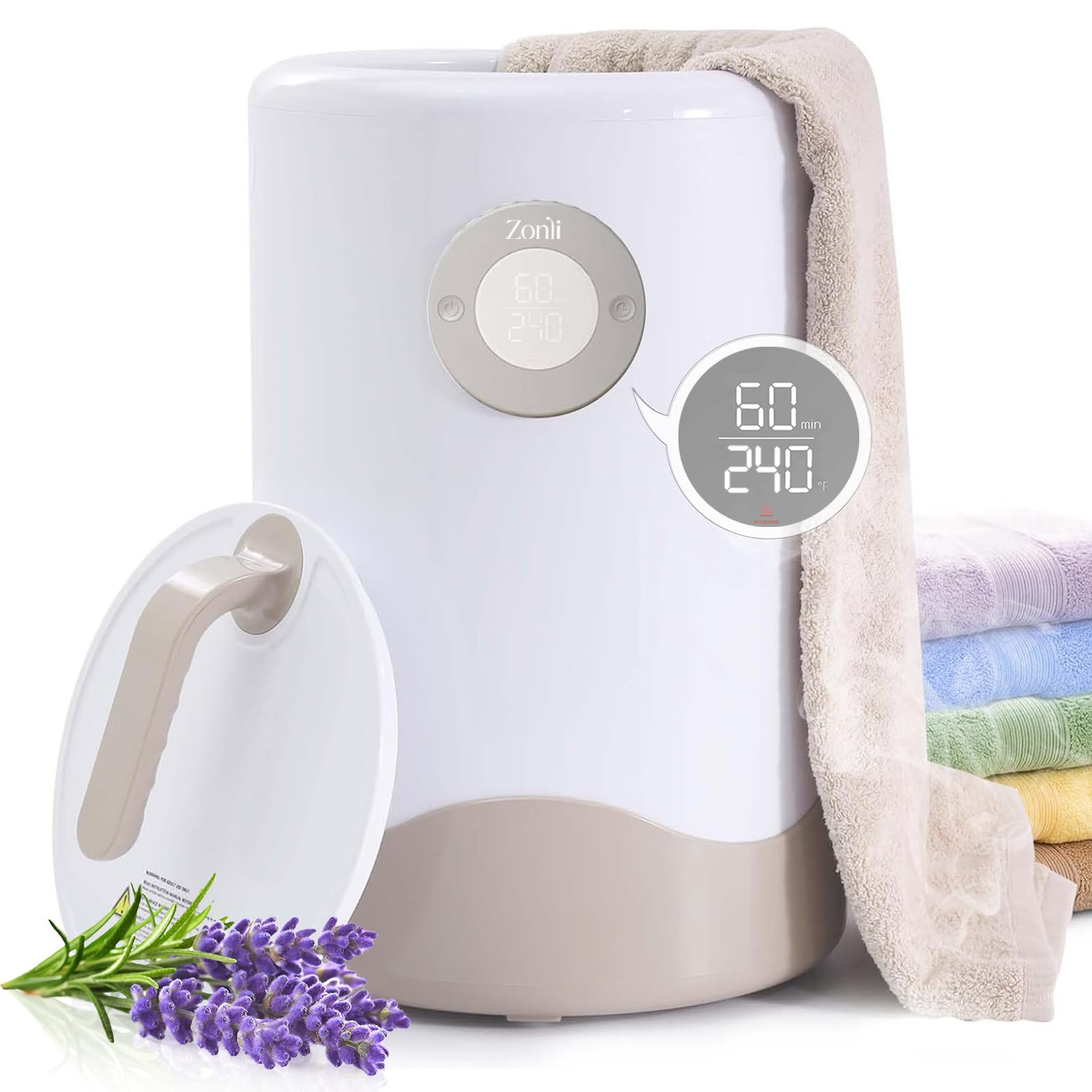 Zonli Towel Warmer, Large Towel Warmers For Bathroom, Luxury Hot Towel Warmer For Spa, With Auto Shut-Off, Adjustable Timer, 20L