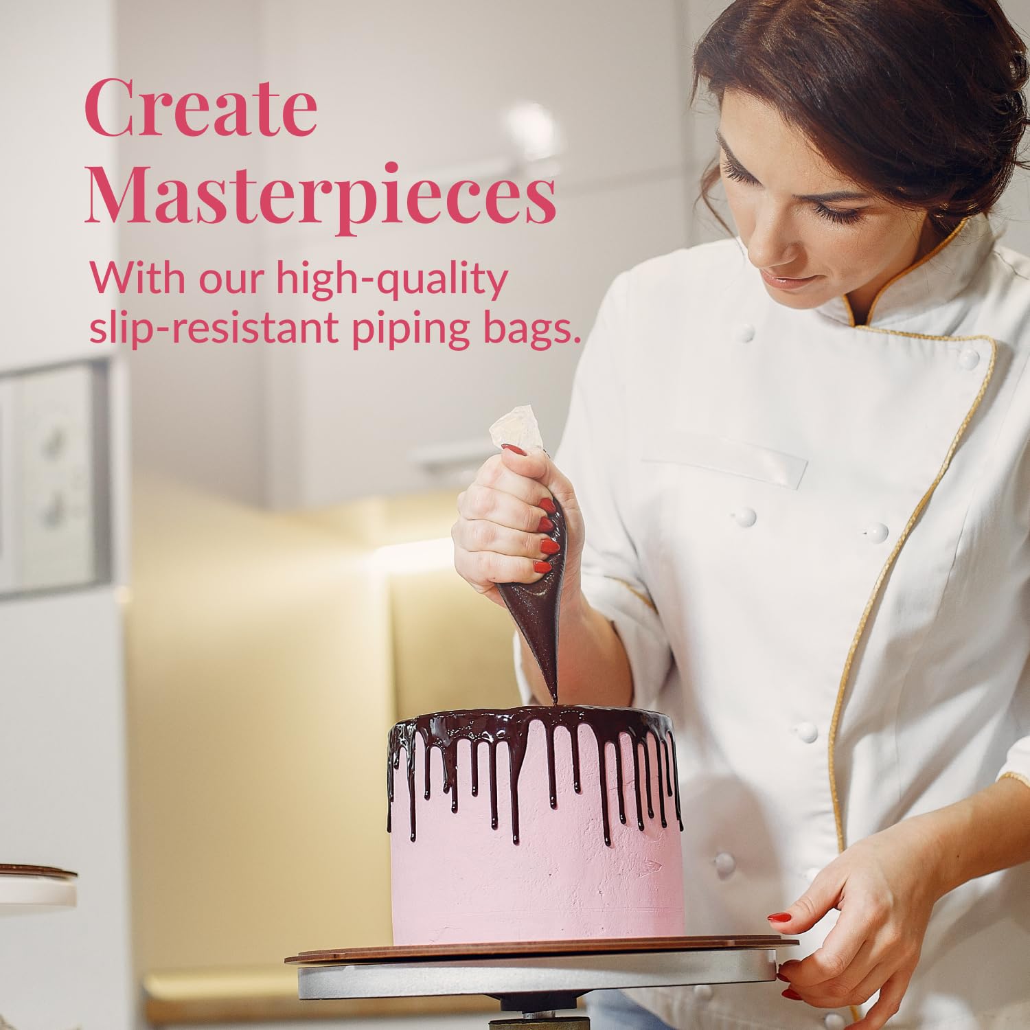 Prestee 200 Pieces Anti Burst Piping Bags - 12 Inch  Pastry Bags  Icing Piping Bags  Tipless Piping Bags  Icing Bags  Frosting Bags  Piping Bags  Cookie Decorating Supplies