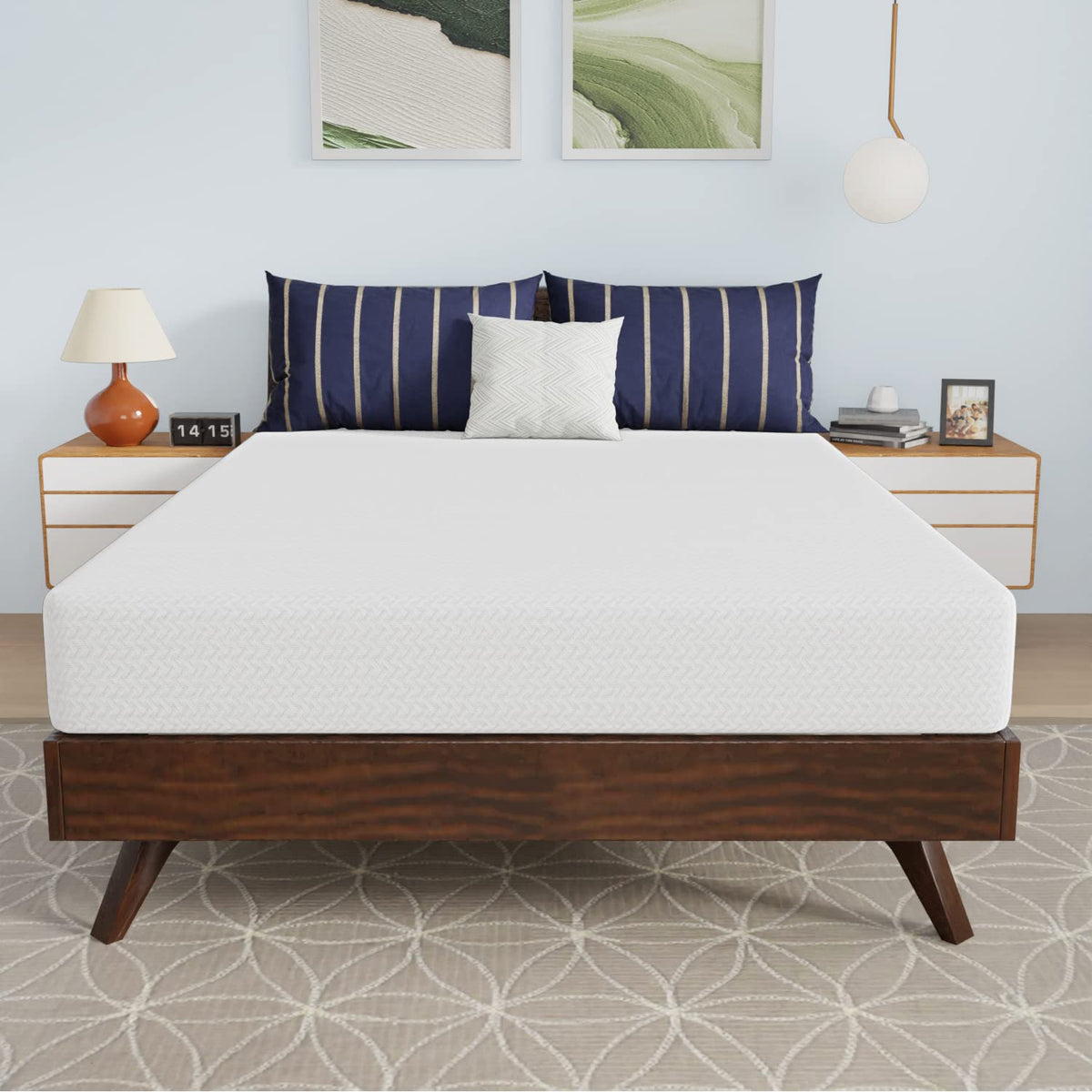 Paylesshere 8 Inch Full Memory Foam Mattress Cooling Gel Bamboo Charcoal Infused Mattress Certipur-Us Certified Breathable Bed M