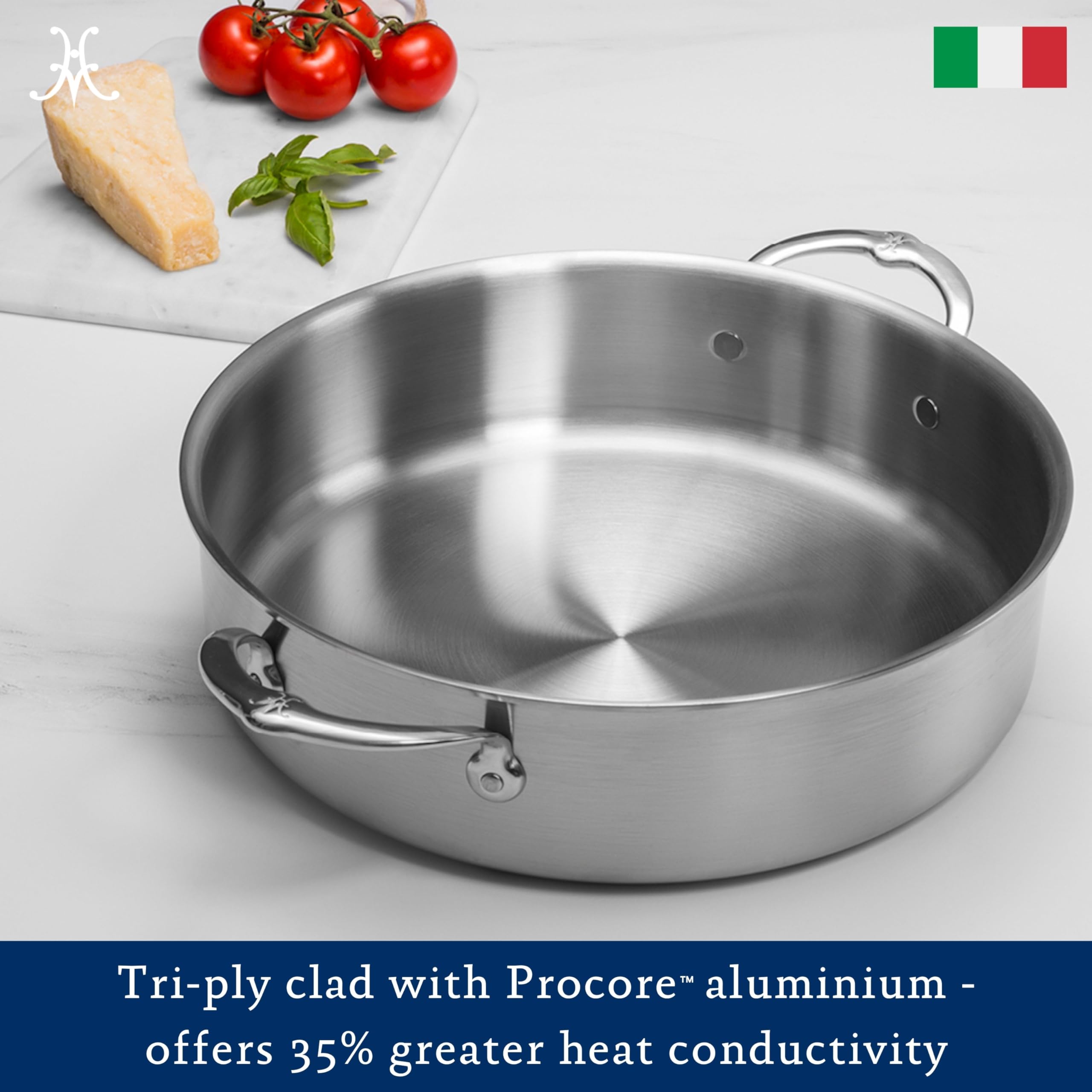 Thomas Keller Insignia By Hestan - Stainless Steel 6 Quart Rondeau, Induction Cooktop Compatible
