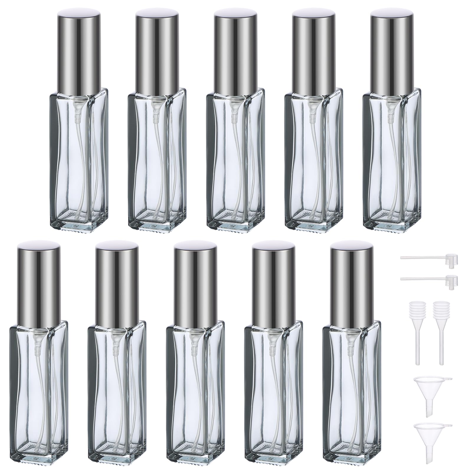 Segbeauty 10Ml Perfume Bottles Empty, 10Pcs Mini Refillable Perfume Atomizer, Portable Leak-Proof Glass Spray Bottle For Perfume
