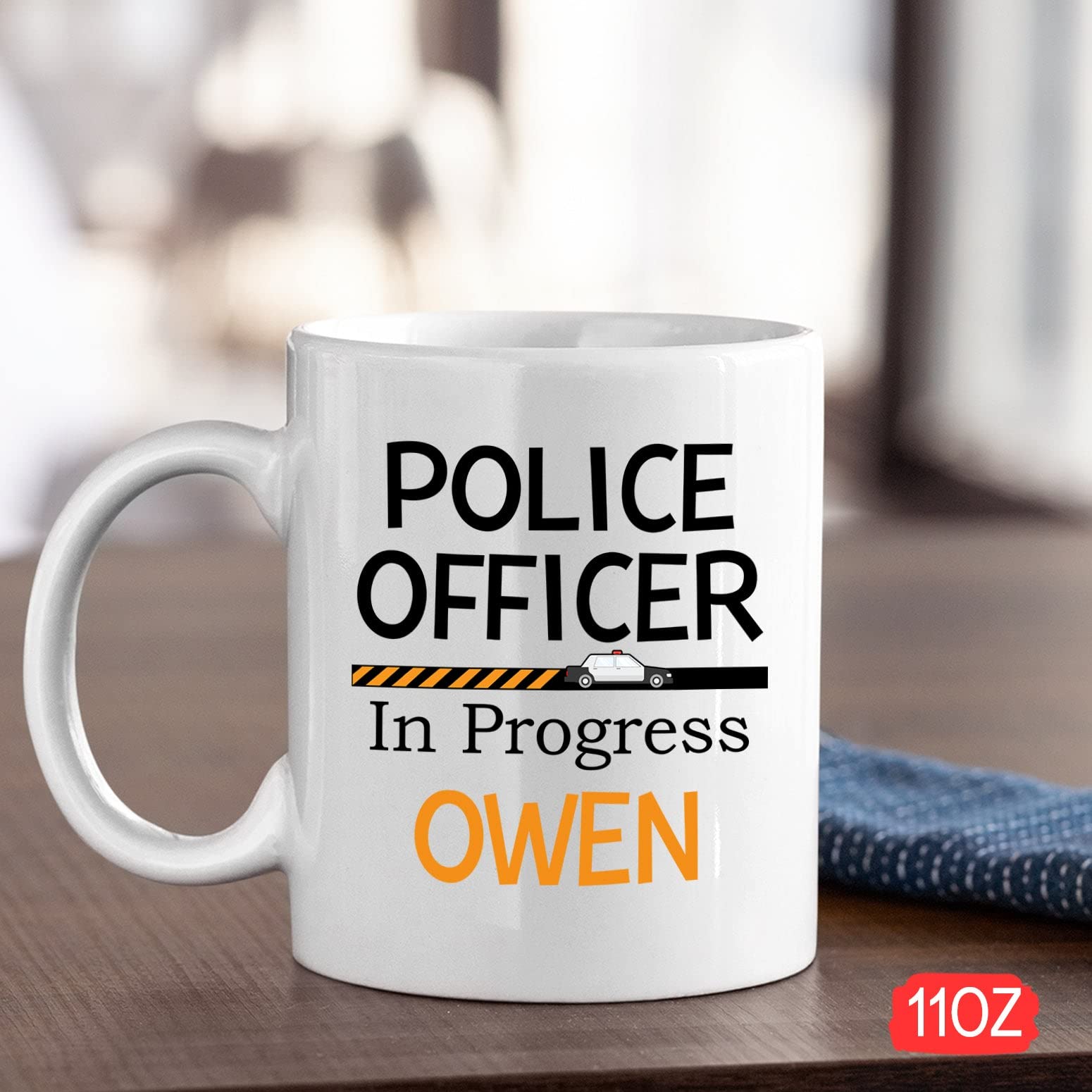 Police Cadet Mug, Custom Future Police Officer Gift, Police Academy Graduation Gift, Personalized Police Officer Mug, Police Loa