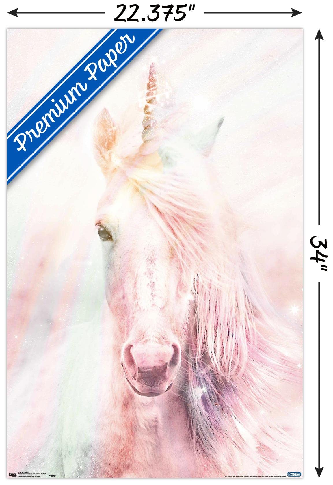Trends International Pink Unicorn Wall Poster, 22.375'' X 34'', Premium Unframed Version