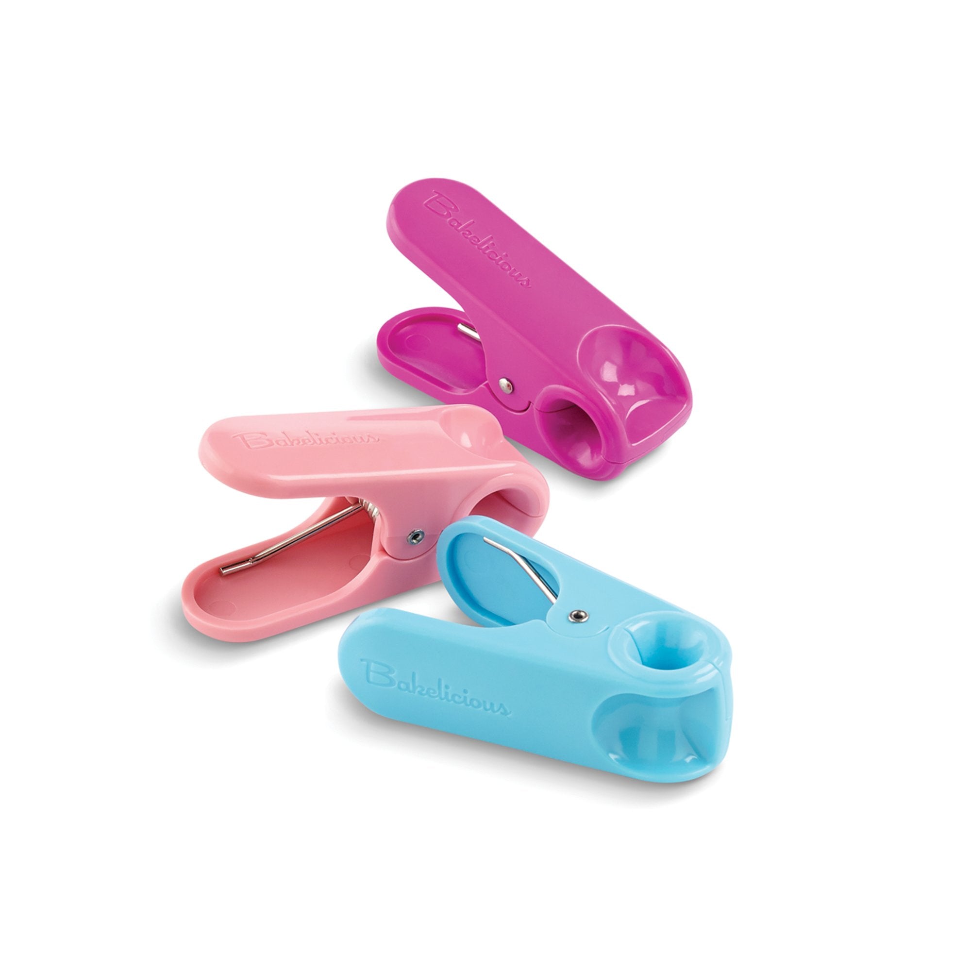 Bakelicious Decorating/Icing Bag Clips, Multi-Color, 1 X 1.5 X 2.75 Inches, Set Of 3