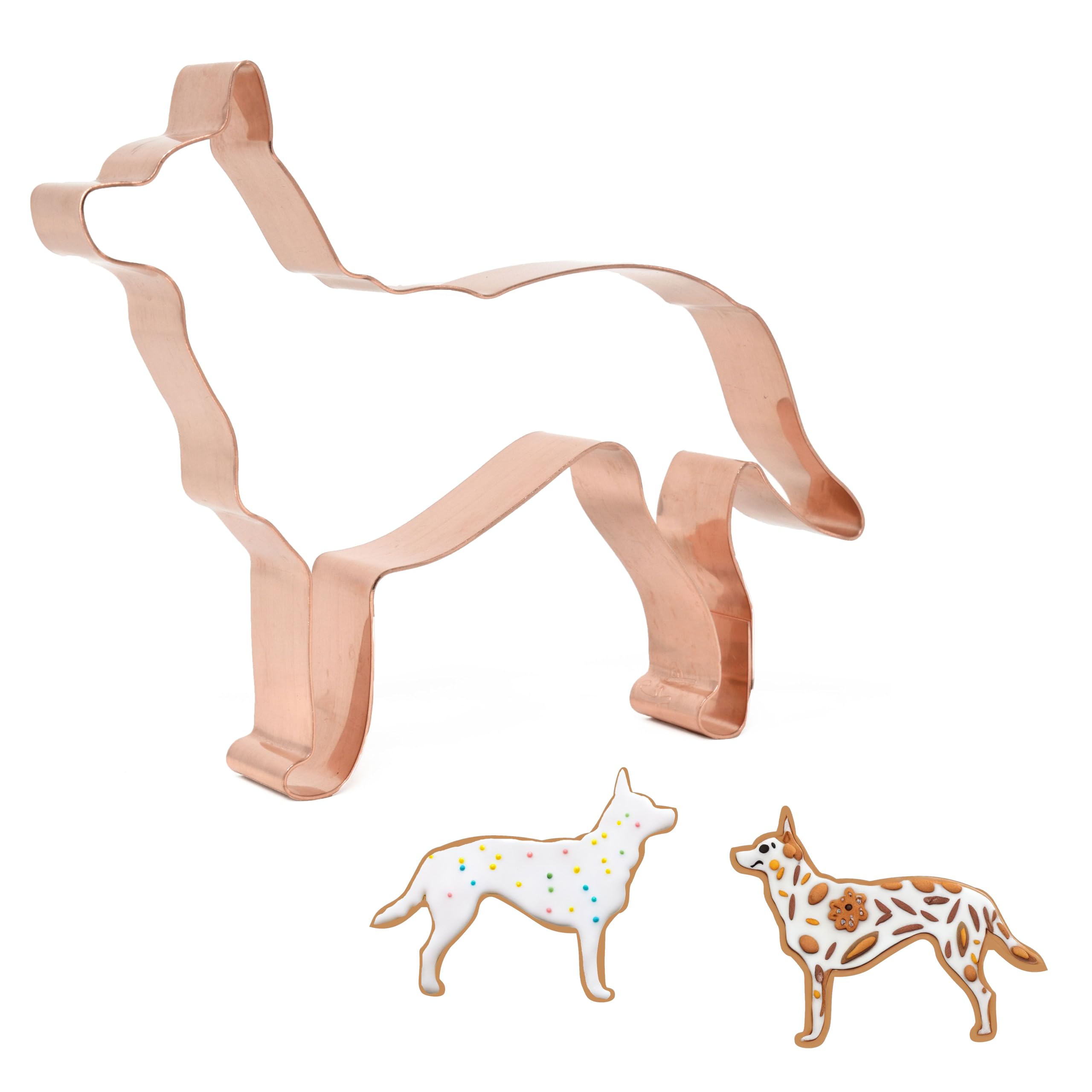 Australian Kelpie Dog Breed Cookie Cutter 5 X 4 Inches - Handcrafted Copper By The Fussy Pup