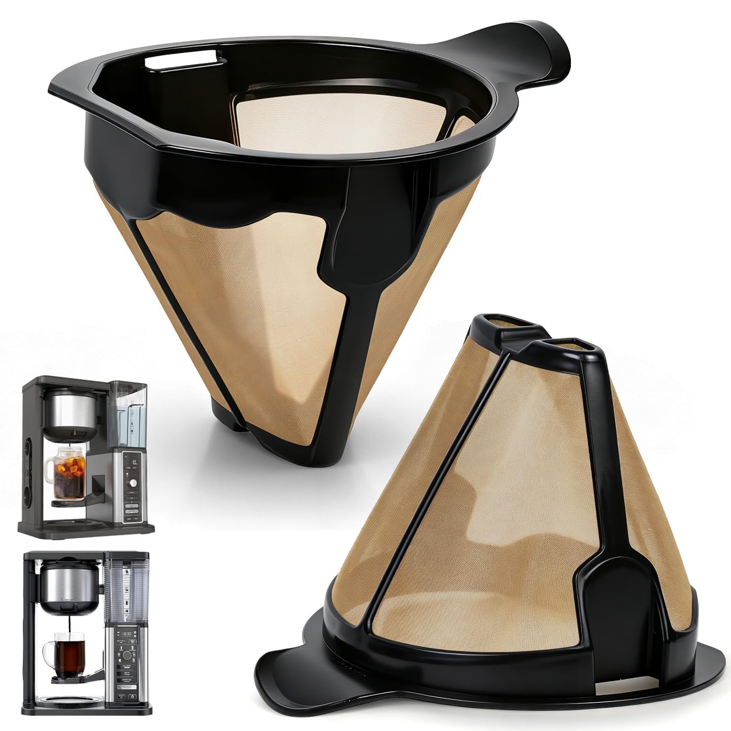 2 Pack Reusable Coffee Filters for Ninja CM401 CM371 CM300 CM305 CM400