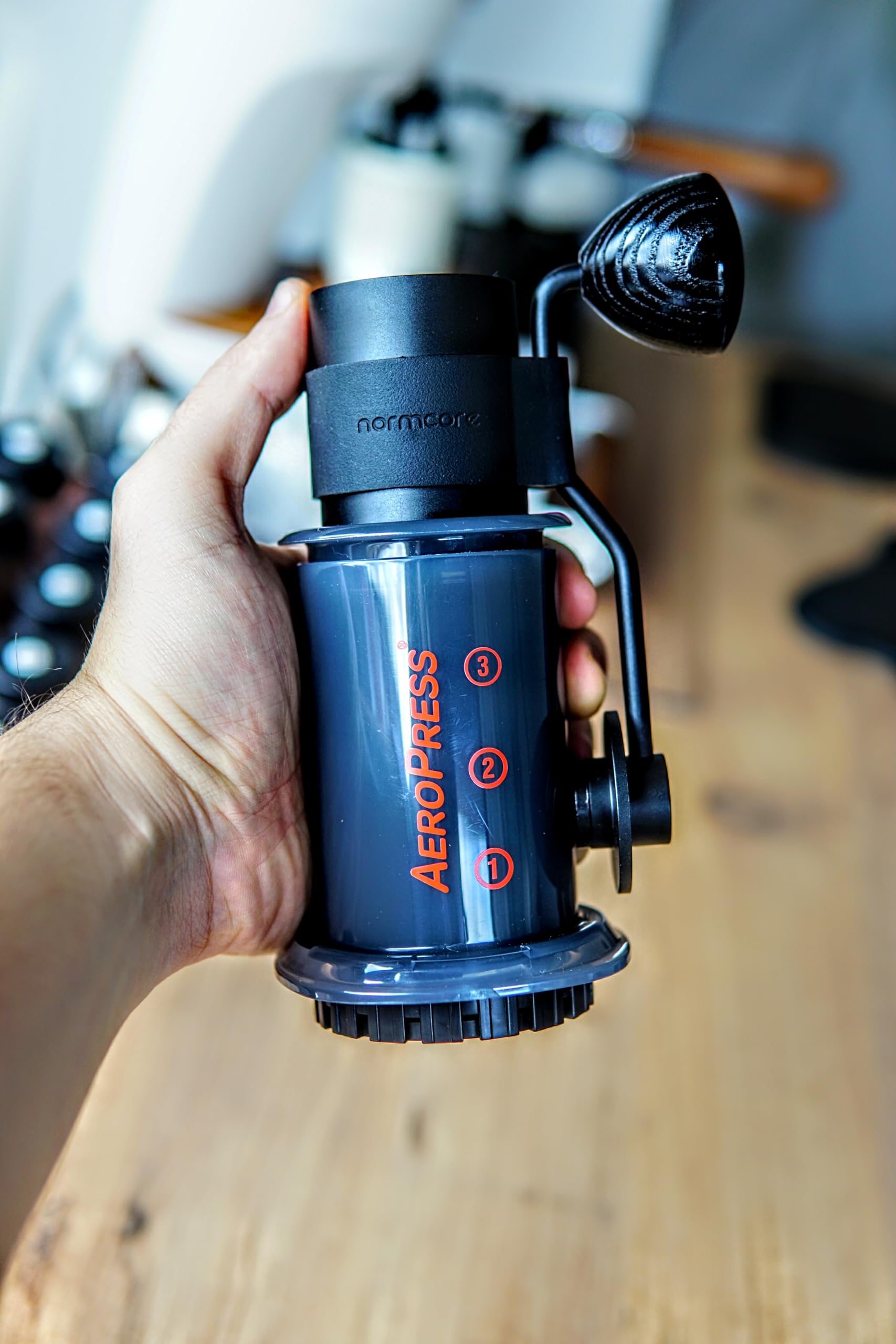 Normcore Manual Coffee Grinder V2 - Hand Coffee Grinder With Stainless Steel 38Mm Contemporary Conical Burr - Adjustable Setting