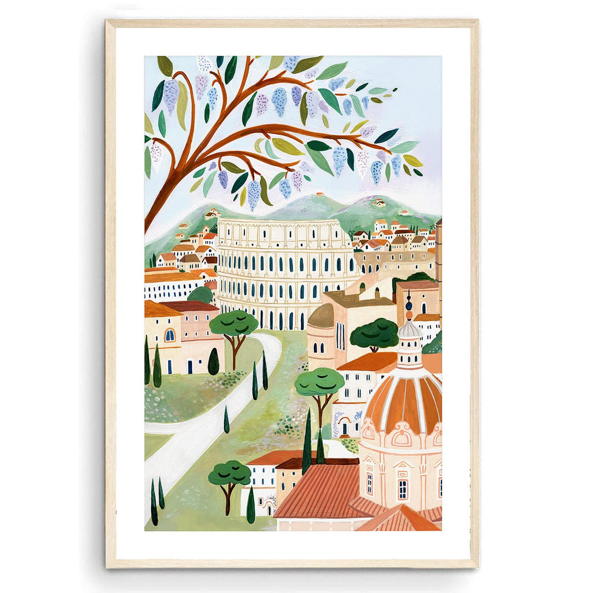 Nationcog Rome Art Print, Italy Art Print, Roma Print, Italy Poster, The Colosseum Print, Travel Gift, Travel Poster, Europe Pri