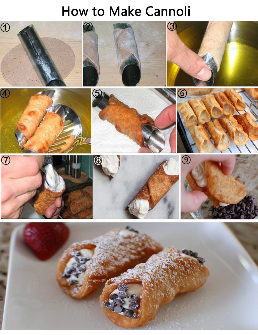 Cream Horn Molds, 21 Pcs Moulds Stainless Steel Cannoli Form Tubes Cream Roll Mold Screw Croissant Mold Cone Tubular Shaped Mold