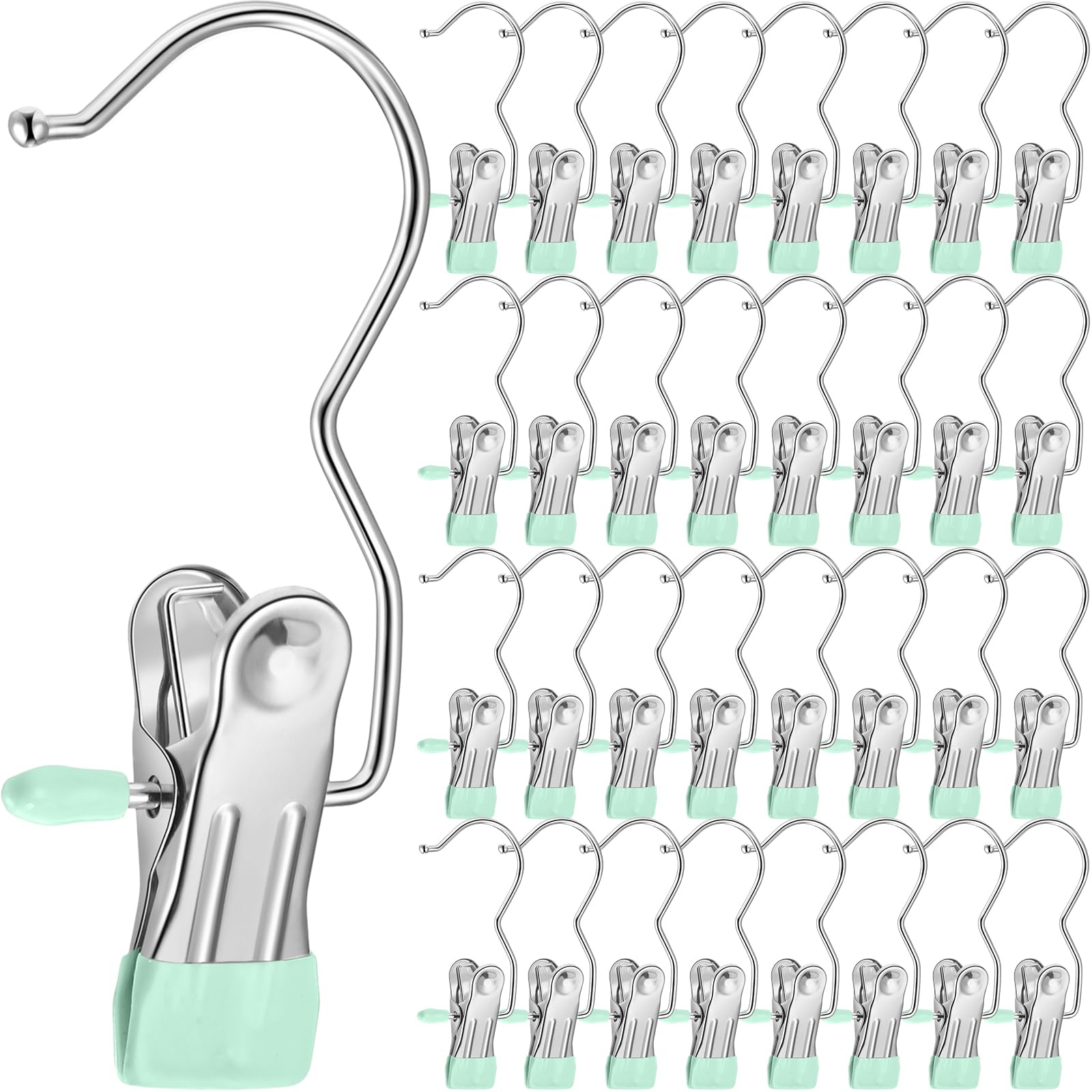 Yinder 150 Pcs Boot Hangers Clips Laundry Hooks Hanging Stainless Steel Clothes Pins Portable Clip Hangers For Closet Travel Soc