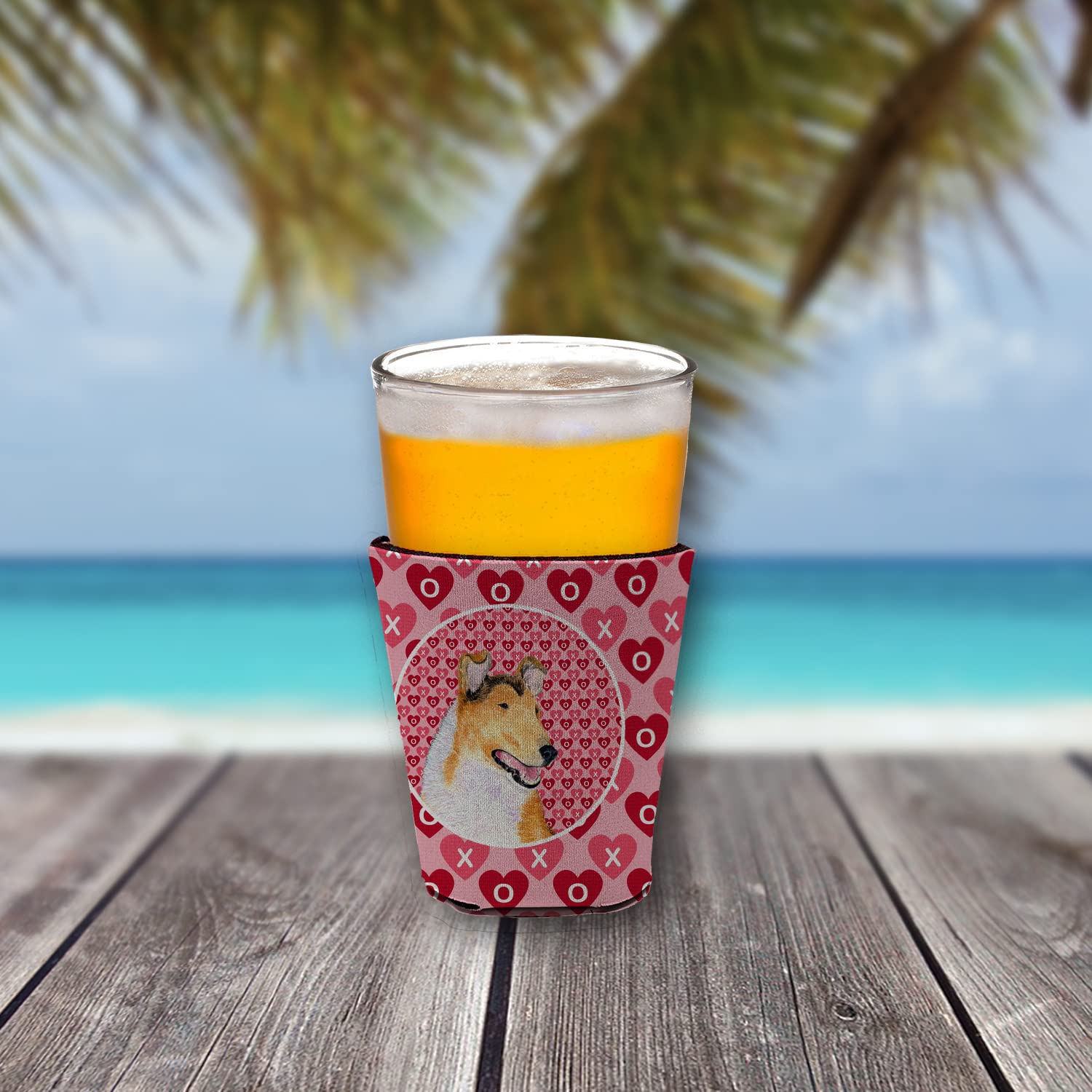 Collie Smooth  Red Solo Cup Beverage Insulator Hugger