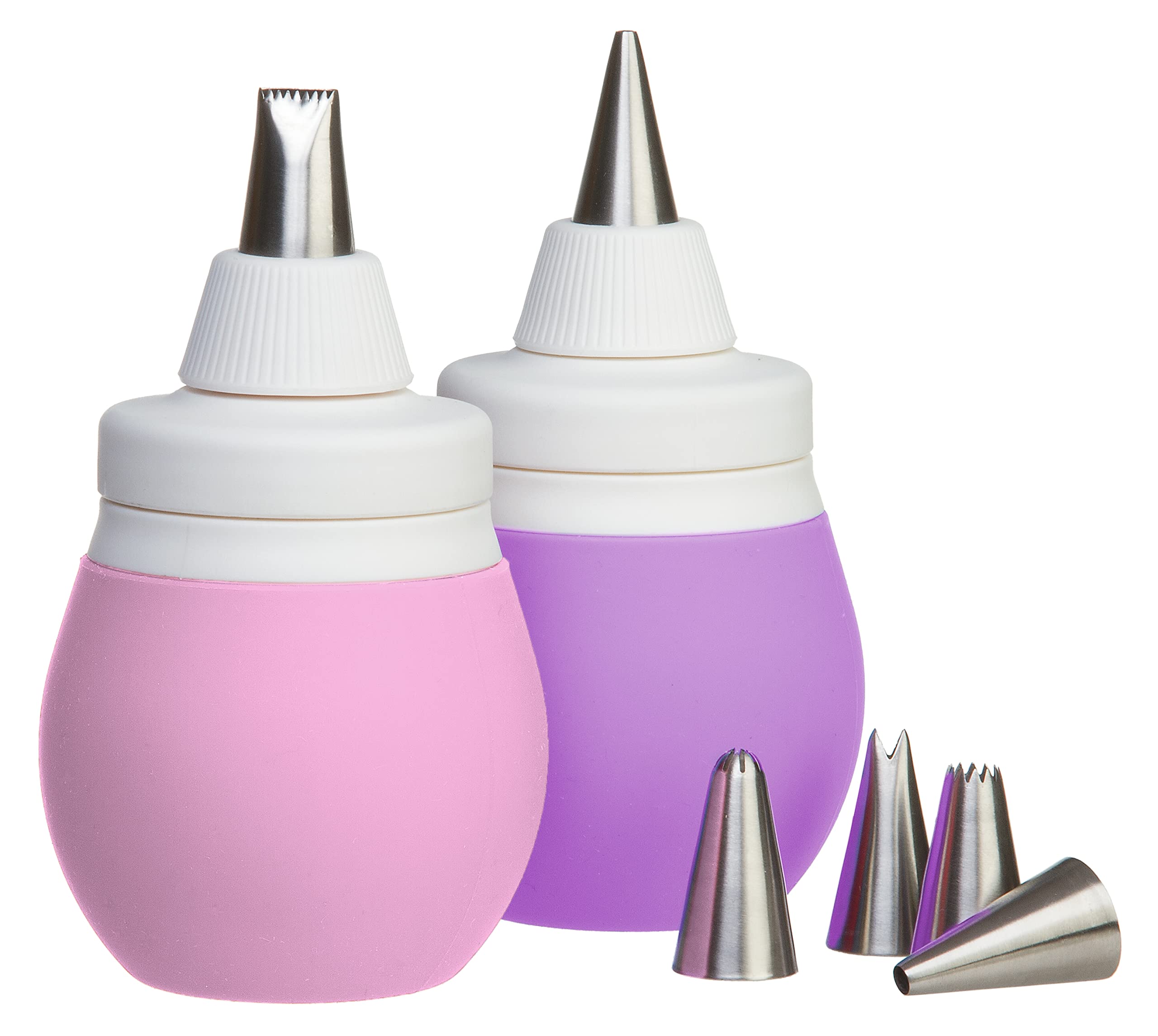 Prepworks By Progressive 8-Piece Frosting Bulb Decorating Kit Pastel Pink & Purple