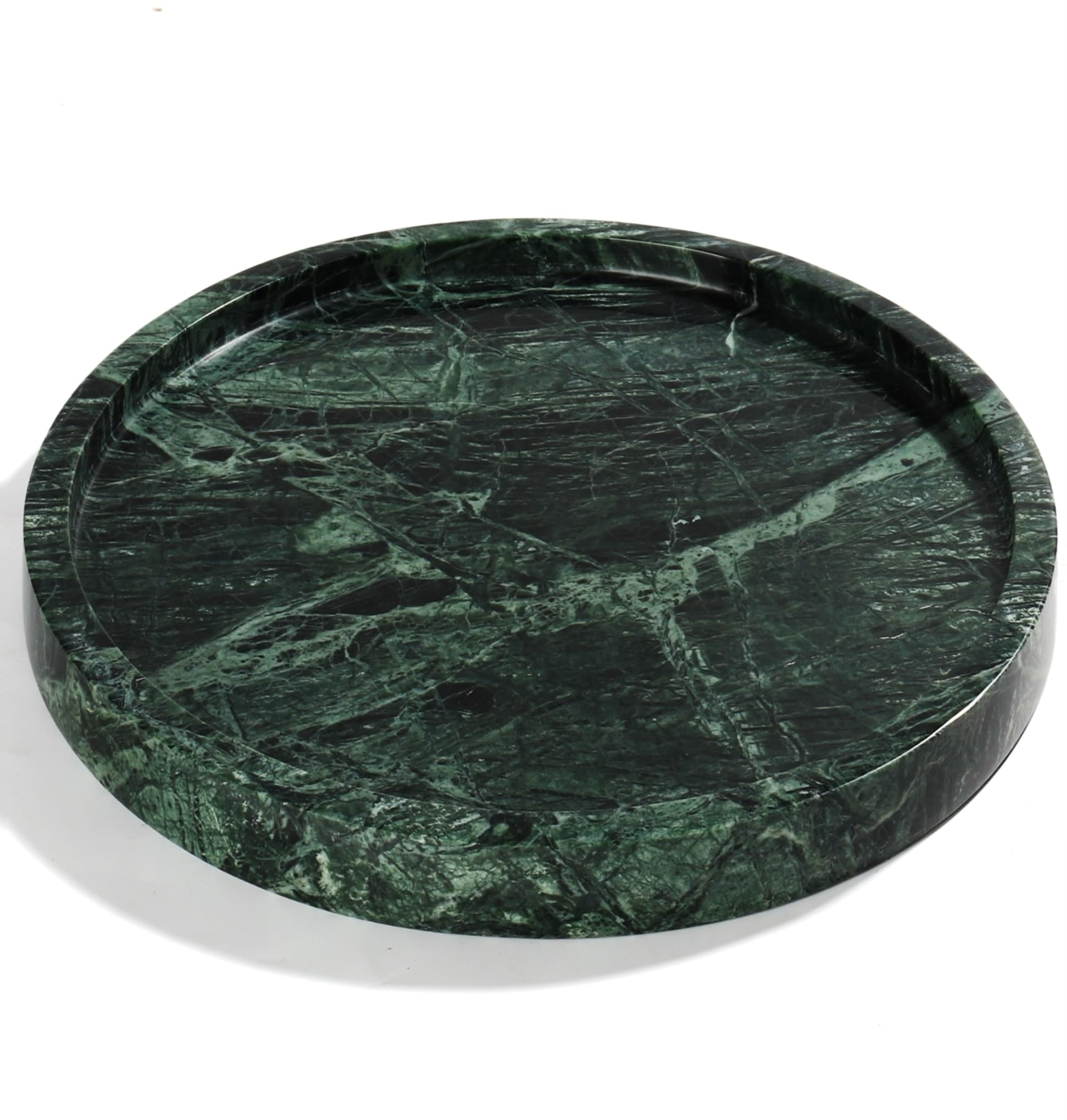 Ymxyjm 100% Natural Round Marble Tray For Bathroom, Genuine Marble Stone Vanity Tray, Luxury Storage Trays For Kitchen, Vanity,