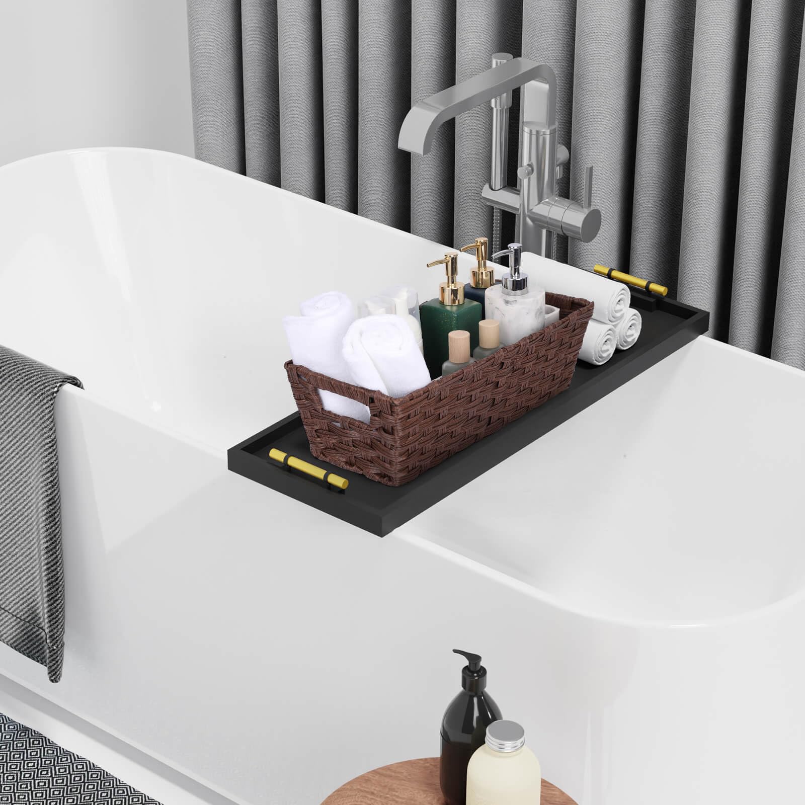 Onlytak Plastic Wicker Storage Baskets, Toilet Tank Baskets, Bathroom Baskets, Baskets For Decor, Woven Storage Baskets For Orga