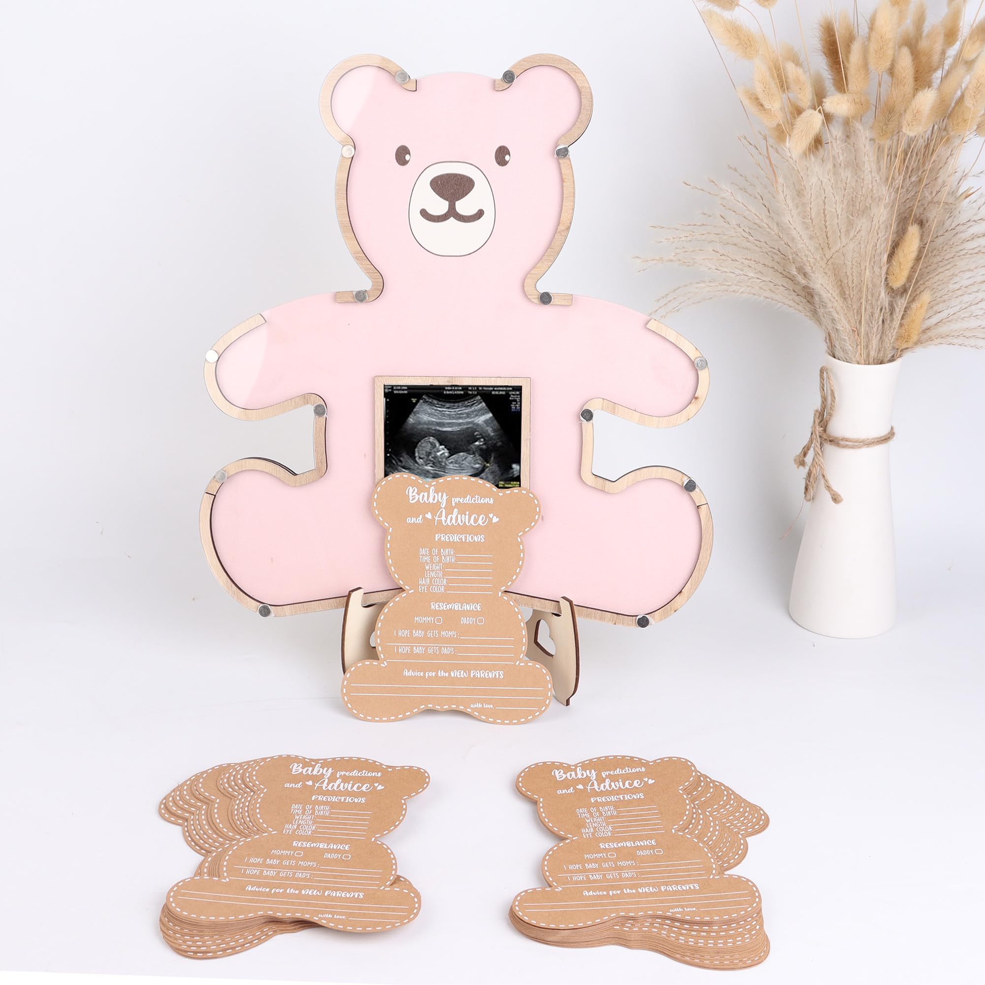 Baby Shower Games - Boy Or Girl - We Can Bearly Wait Teddy Bear Baby Shower Advice Cards For Parents To Be - Set Of 50 - Woodlan