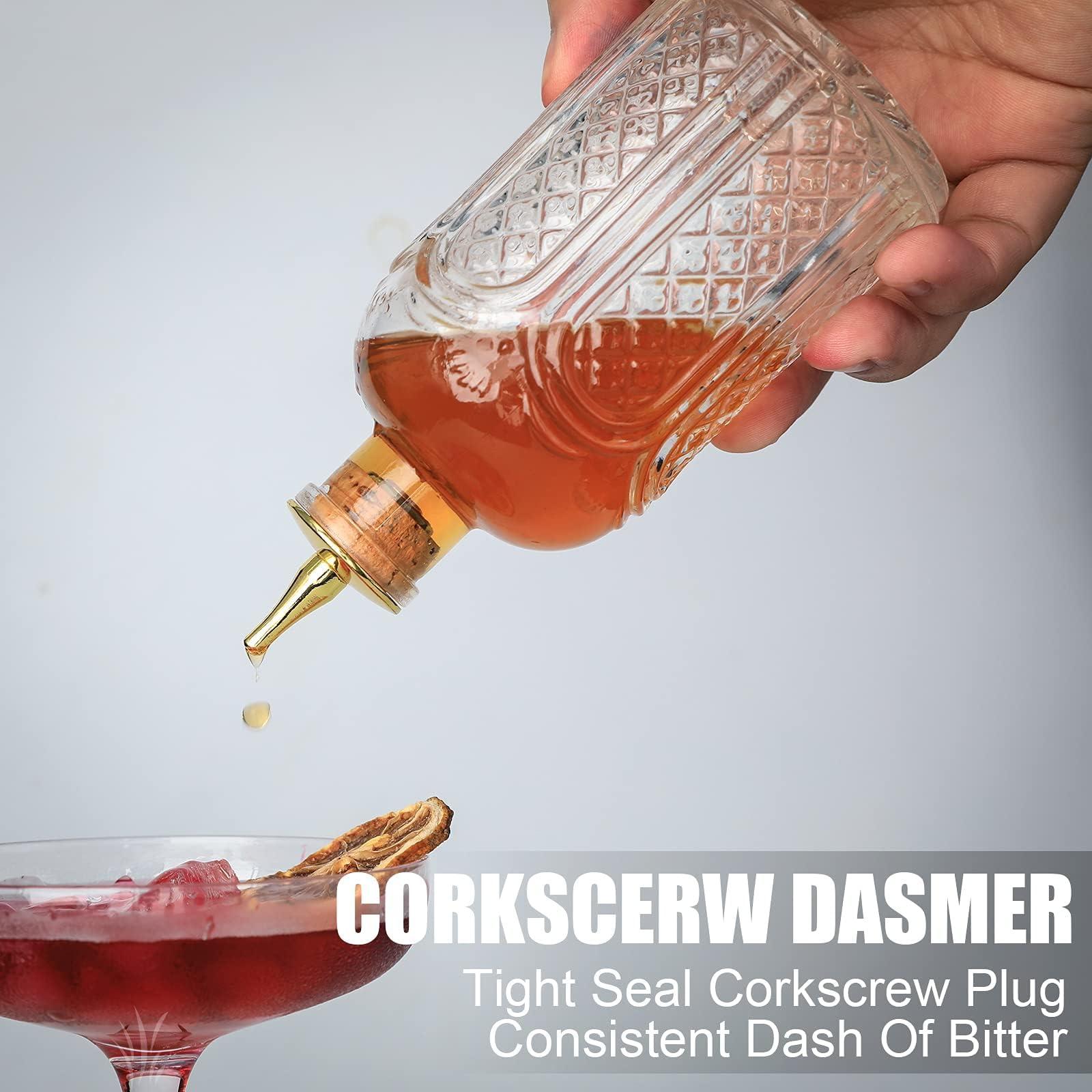 Suprobarware Bitters Bottle For Cocktails - Glass Dasher Bottles With Dash Tops, Great For Bartender,Home Bar