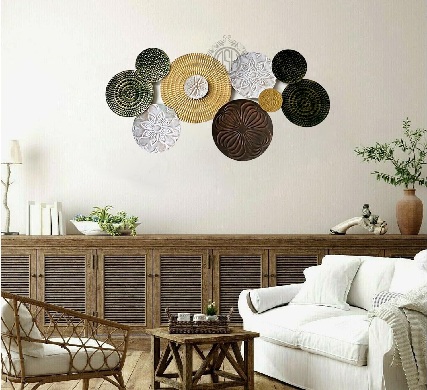 Dsh Crafting Your Curiosity Metal Wall Decor Multi Color Wall Arts (37X17 Inch) Wall Hanging Sculpture For Home Hotel Decoration