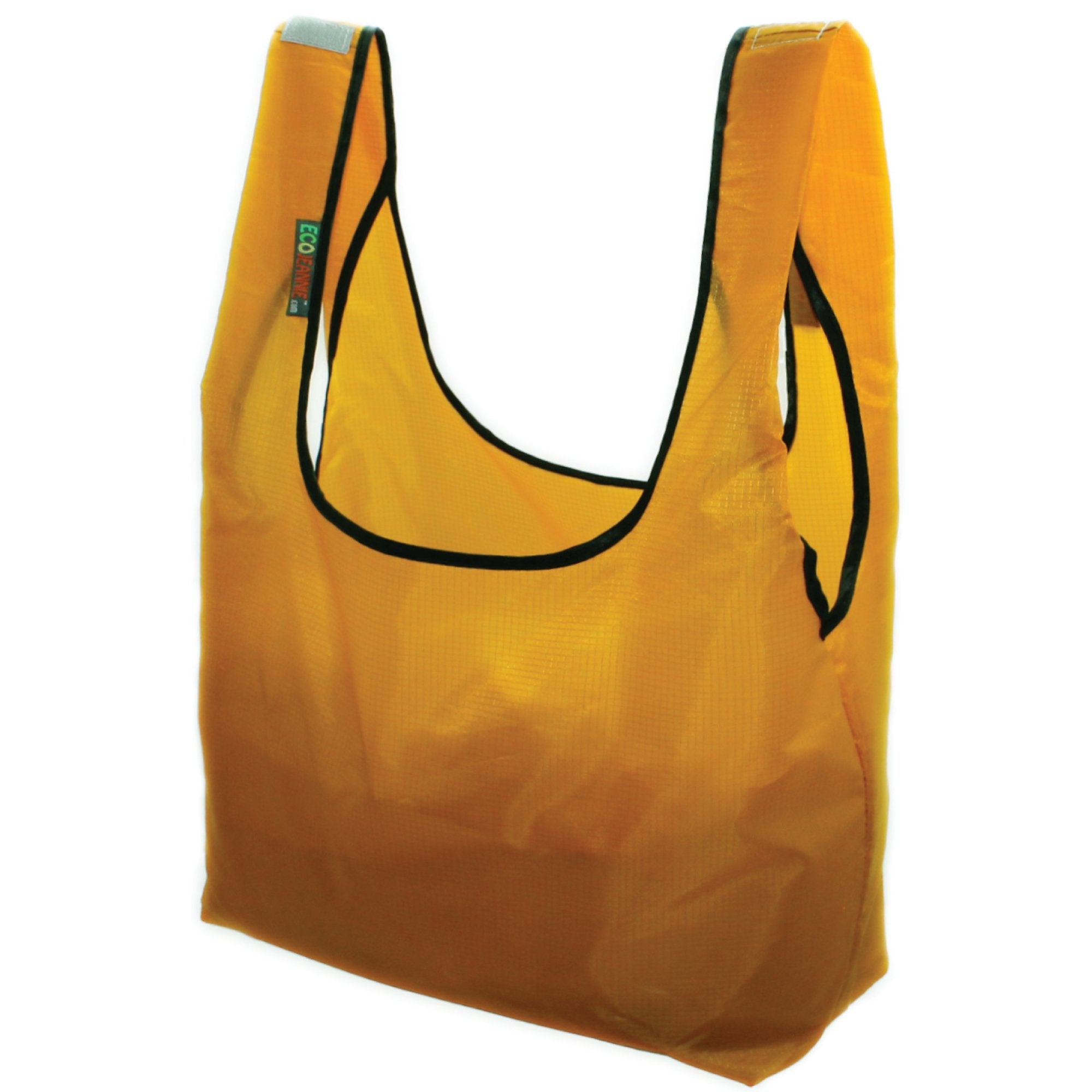 Ecojeannie 1 Pack Ripstop Nylon Foldable Reusable Bag Grocery Shopping Bag Built-In Pouch, Rb0006 (Mustard)