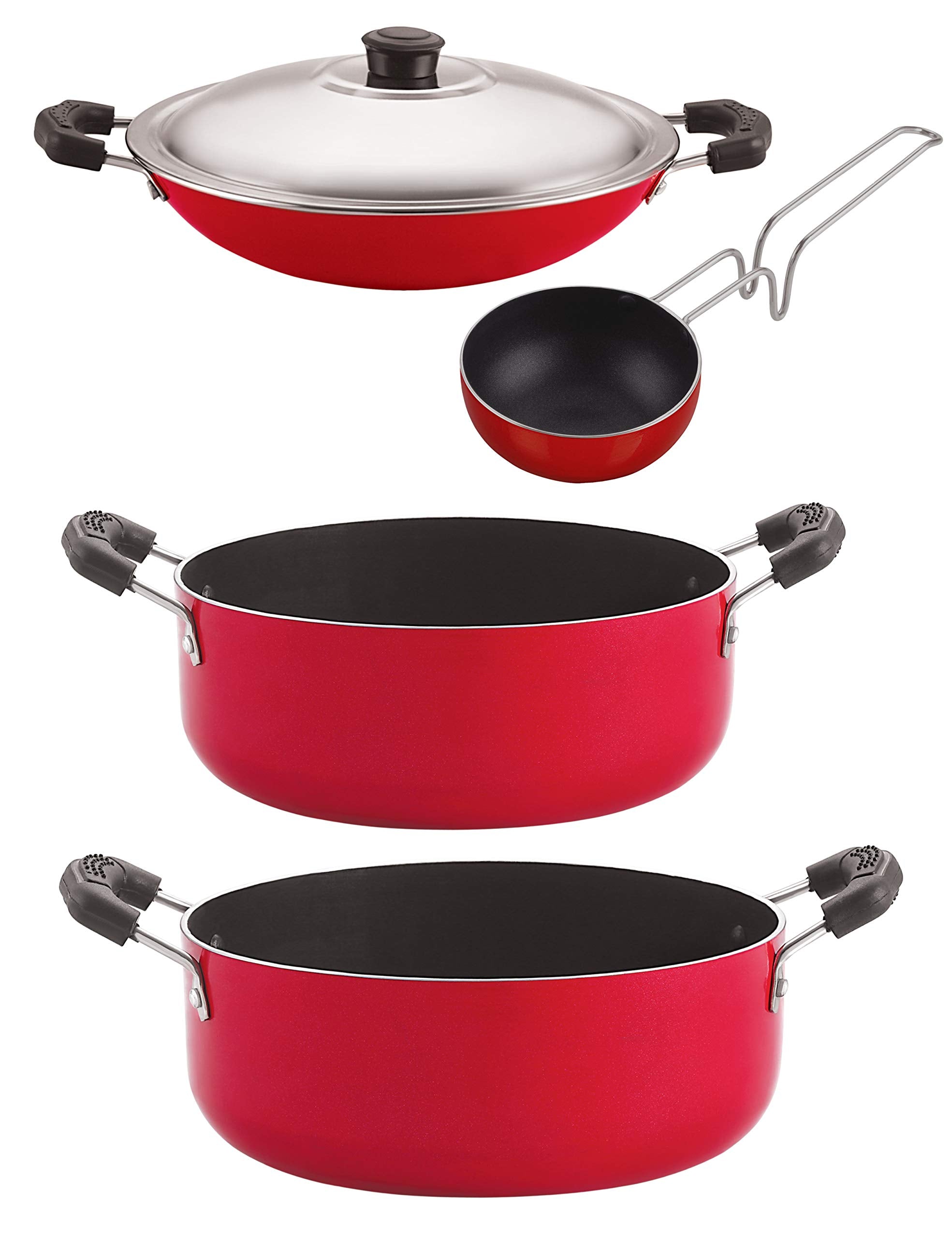 NonStick Cookware Pots & Pan Combo Set With Bakelite Handle (Ac_Vg_Cs20_Cs24)