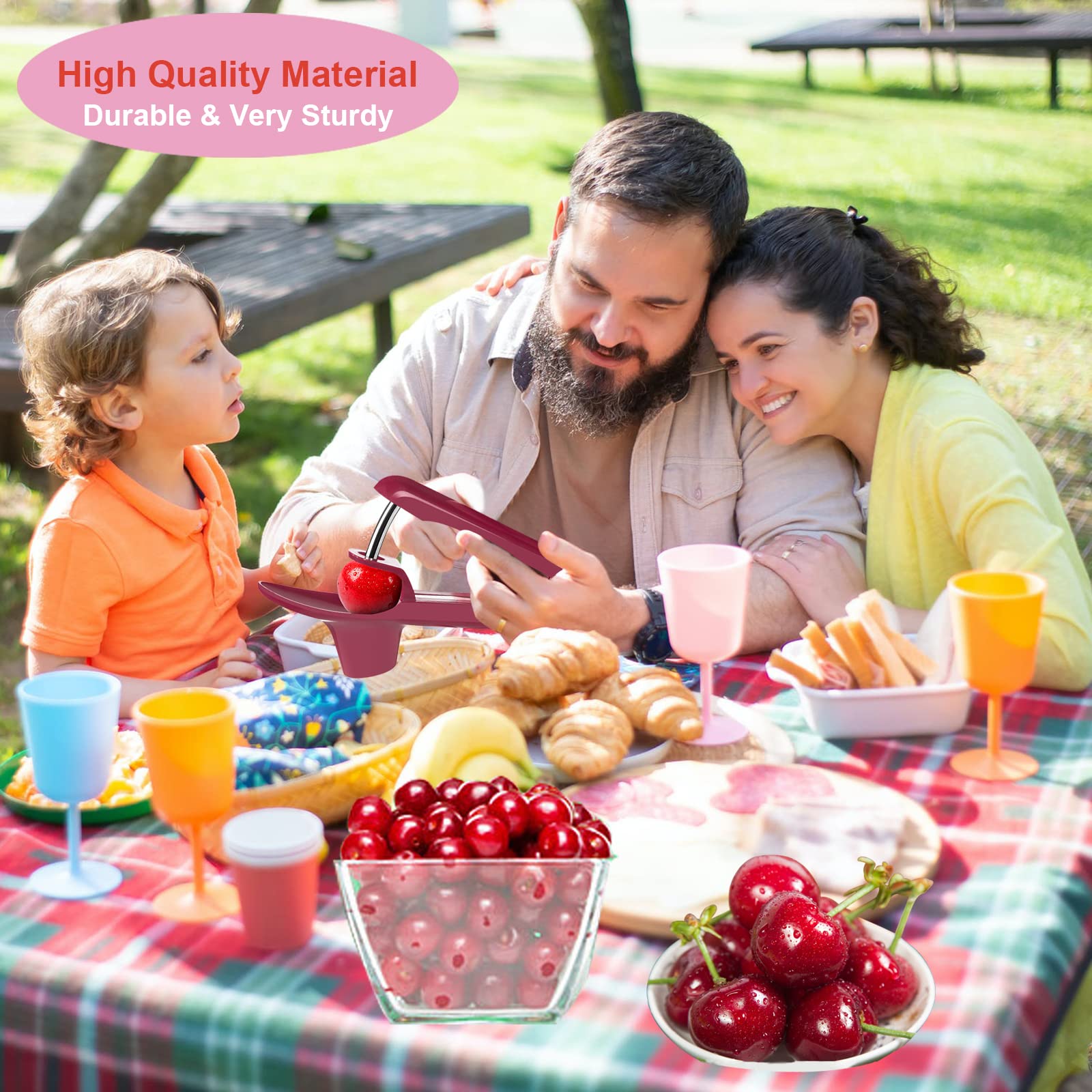 Cherry Pitter Tool For Kids, Olive Pitter Tool, Cherry Pitter Remover, Cherry Core Remover Tool With Space-Saving Lock Design, P