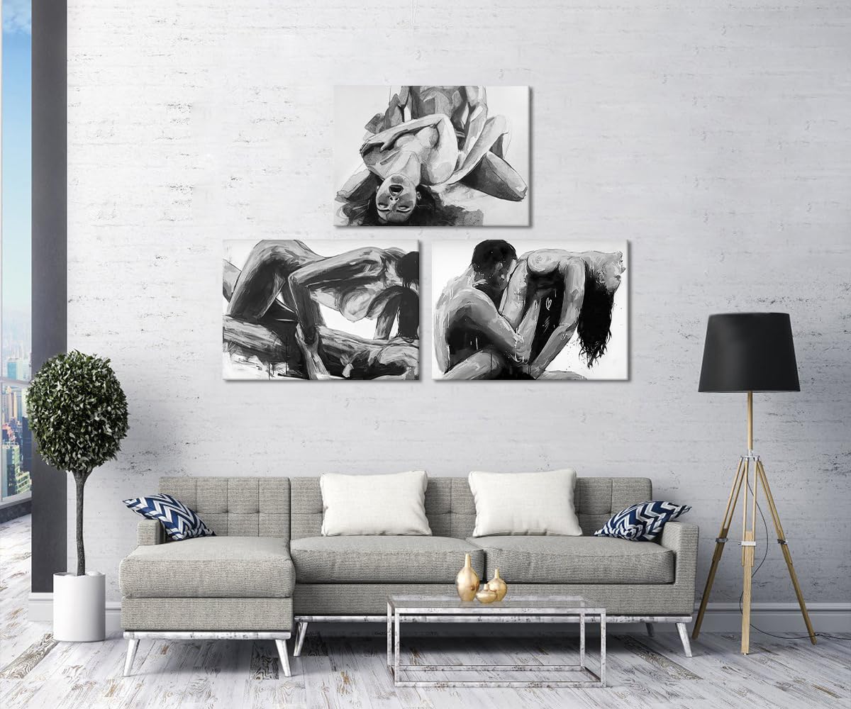 Sexy Canvas Wall Art Woman And Man Pictures Abstract Painting Canvas Prints Modern Home Decor For Living Room Bedroom Bathroom L