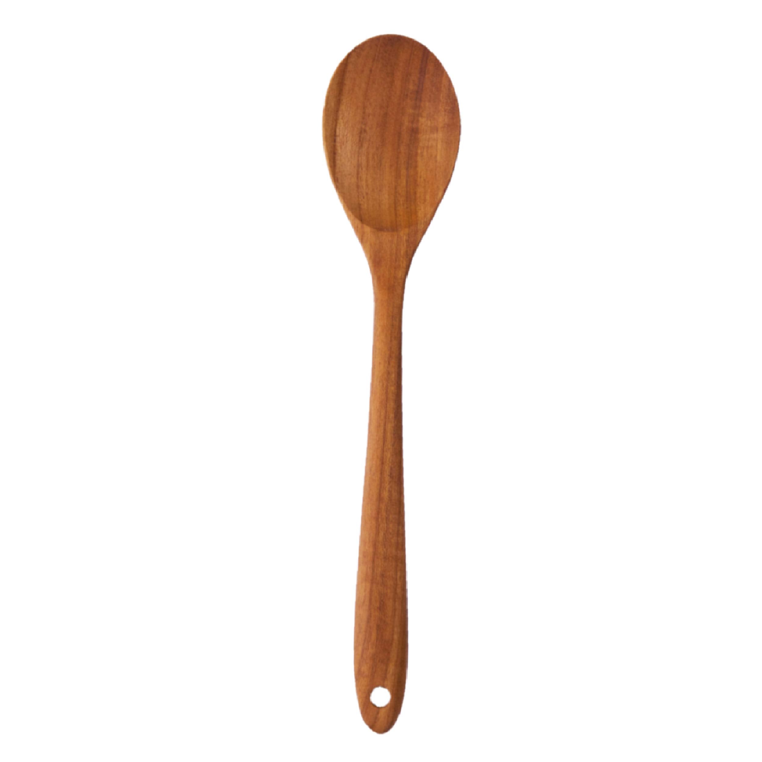 Teak&Treat Wooden Spoon For Cooking, Mixing, Serving - Good Grip Multi-Purpose Kitchen Utensil 13.5 - Teak Utensils (Teak Cook