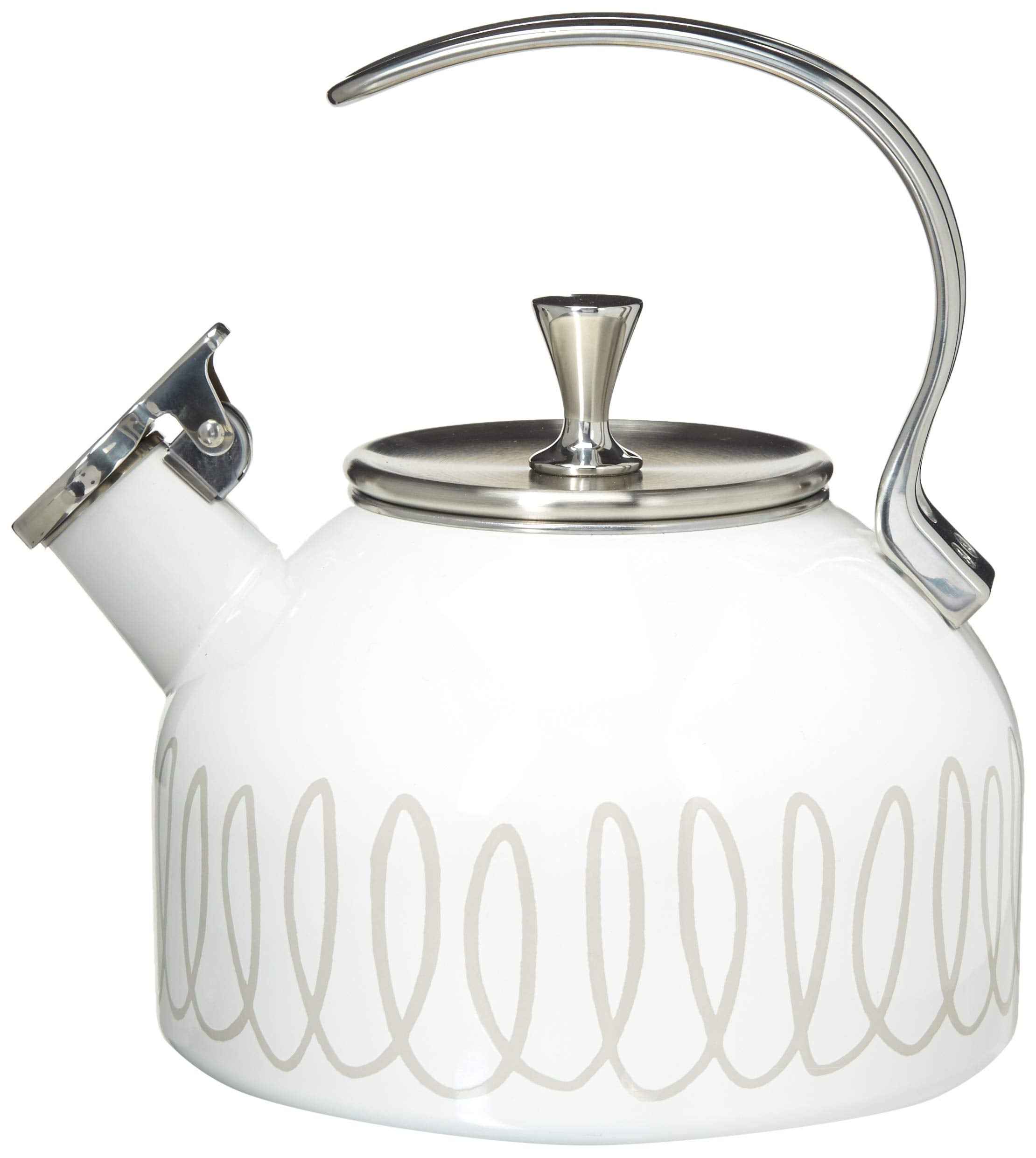 Kate Spade New York 886301 Charlotte Street Gray Metal Kettle, Grey, 2.5 Qt (2.4 L)