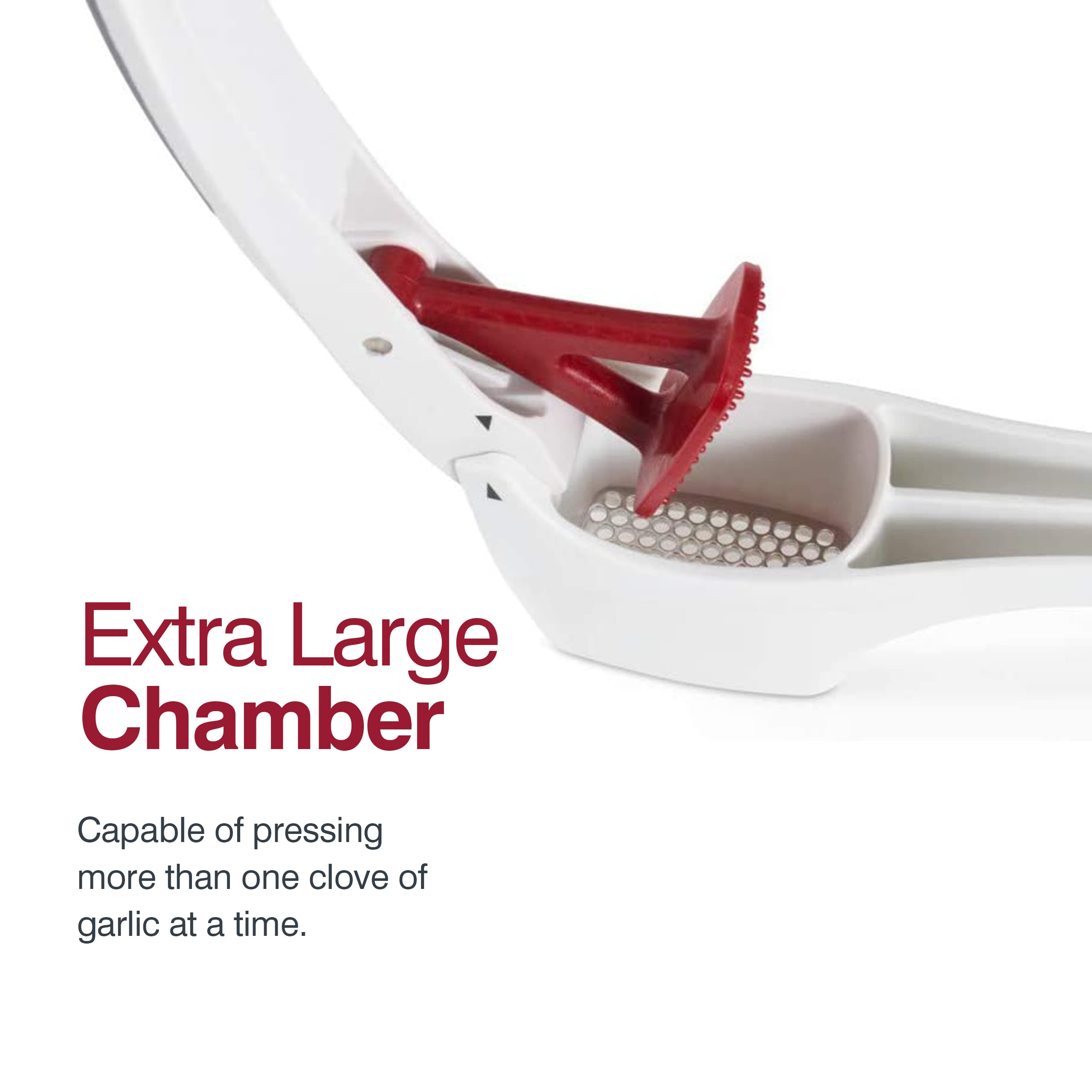 Zyliss Easy Clean Garlic Press - Lightweight Mincer & Crusher - Medium - White/Grey - Model E960006U