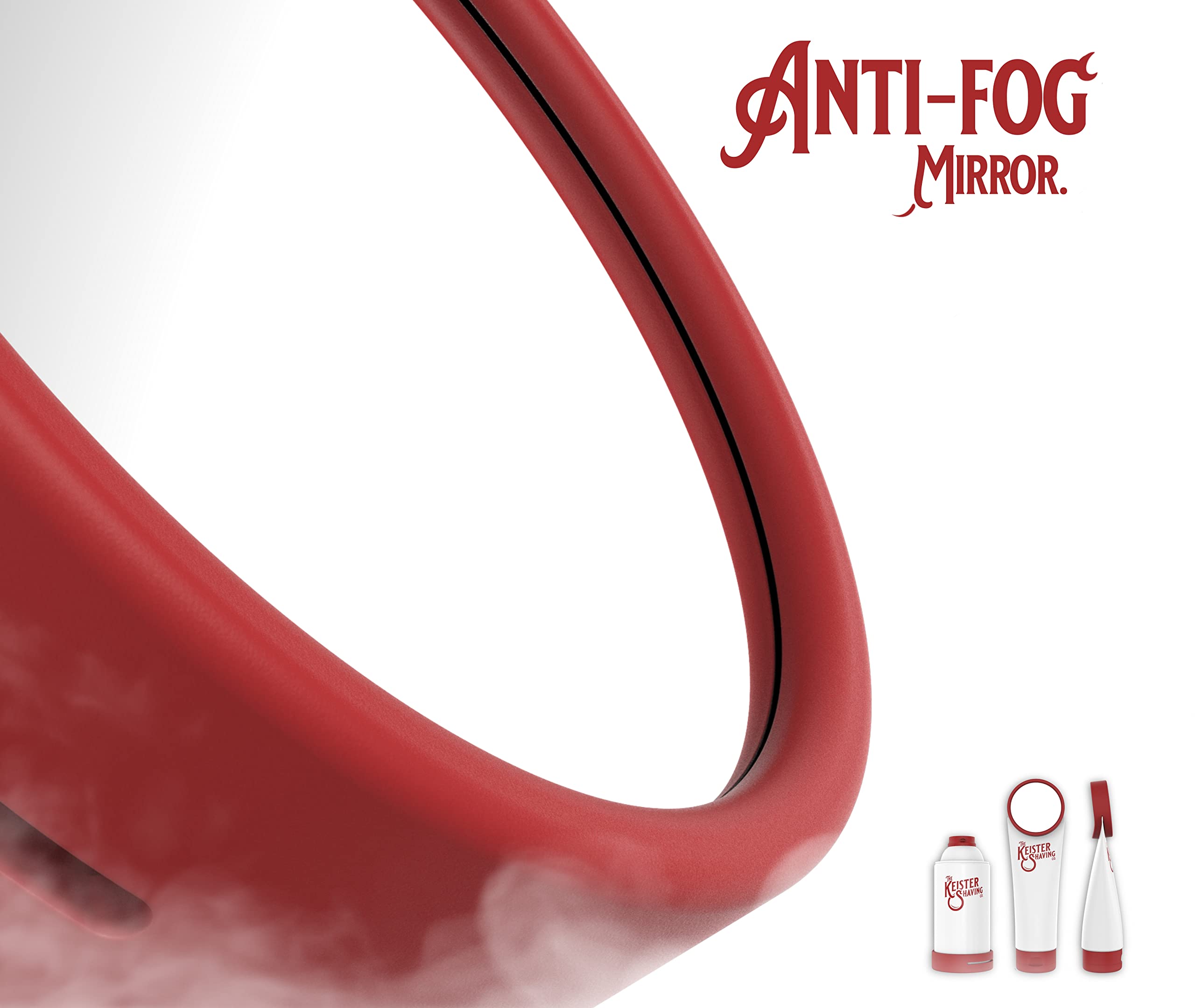The Original Keister Shower Shaving Mirror, Anti Fog & Anti Scratch