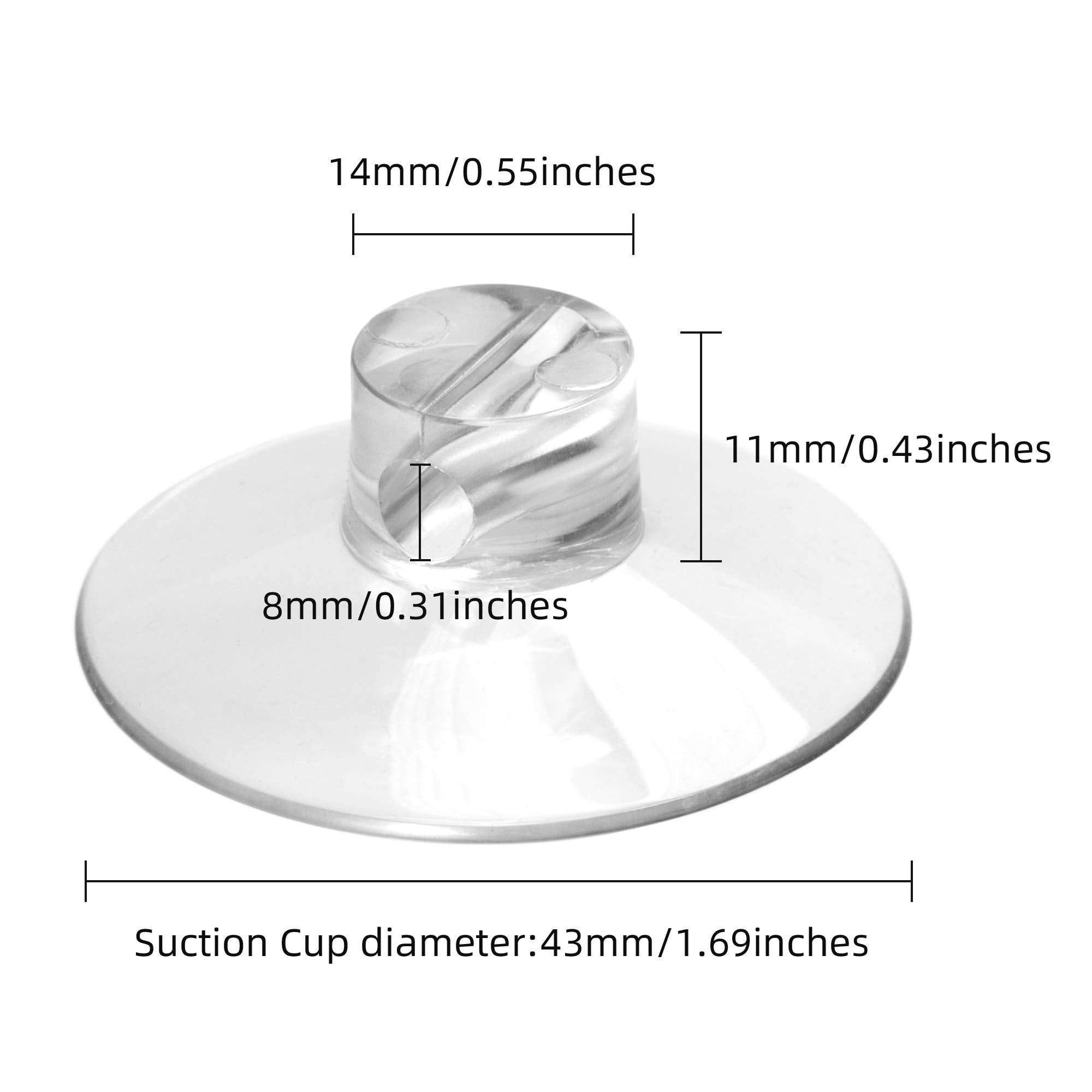 Yeebeny 6Pcs Shower Caddy Connectors Suction Cups For Bathroom, Heavy Strength Large Suction Cups Without Hooks, Replacement Suc