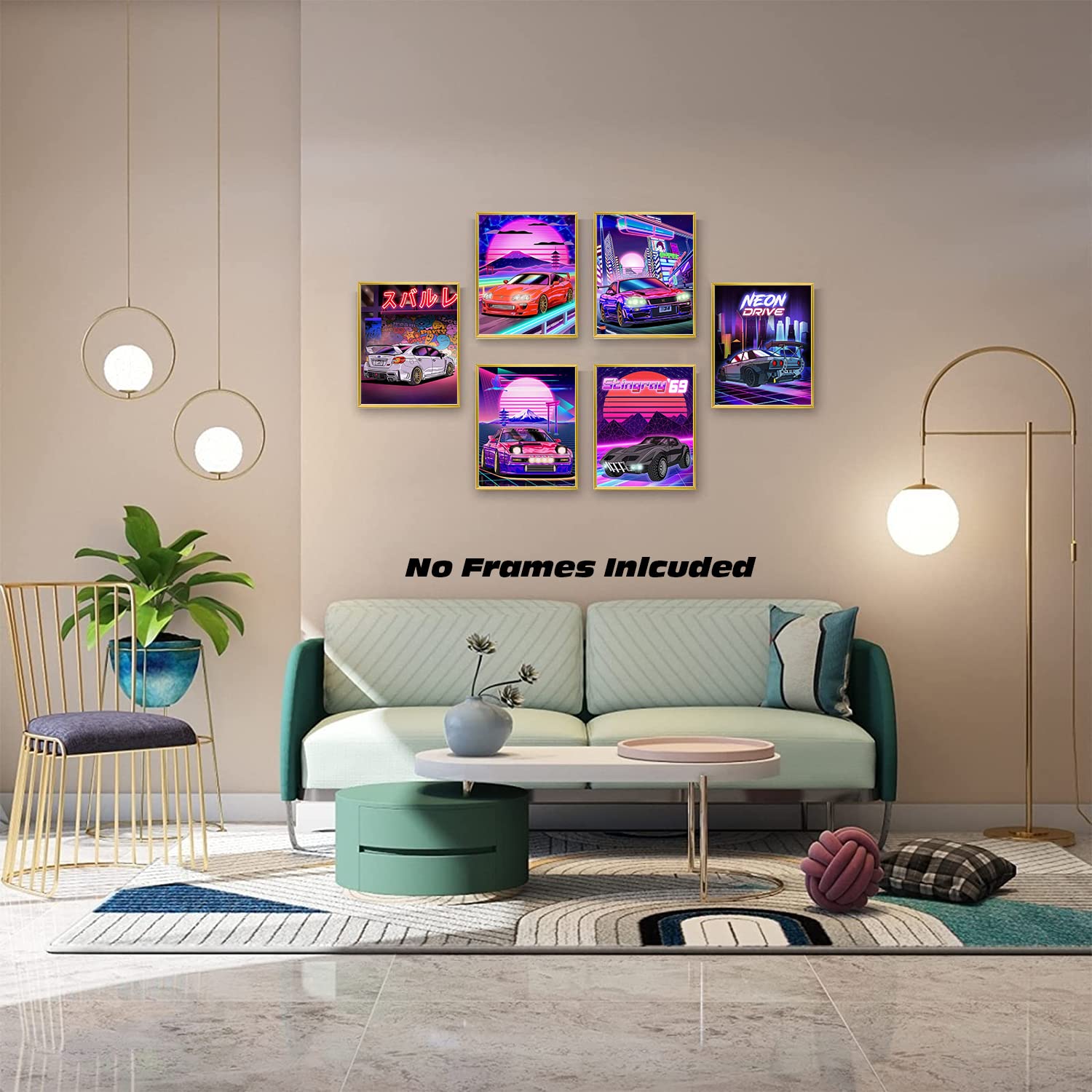 Niiorty Japanese Car Wall Art Prints, Japan Sports Car Racing Art Posters, Street Car Canvas Art Painting For Living Room Boys R
