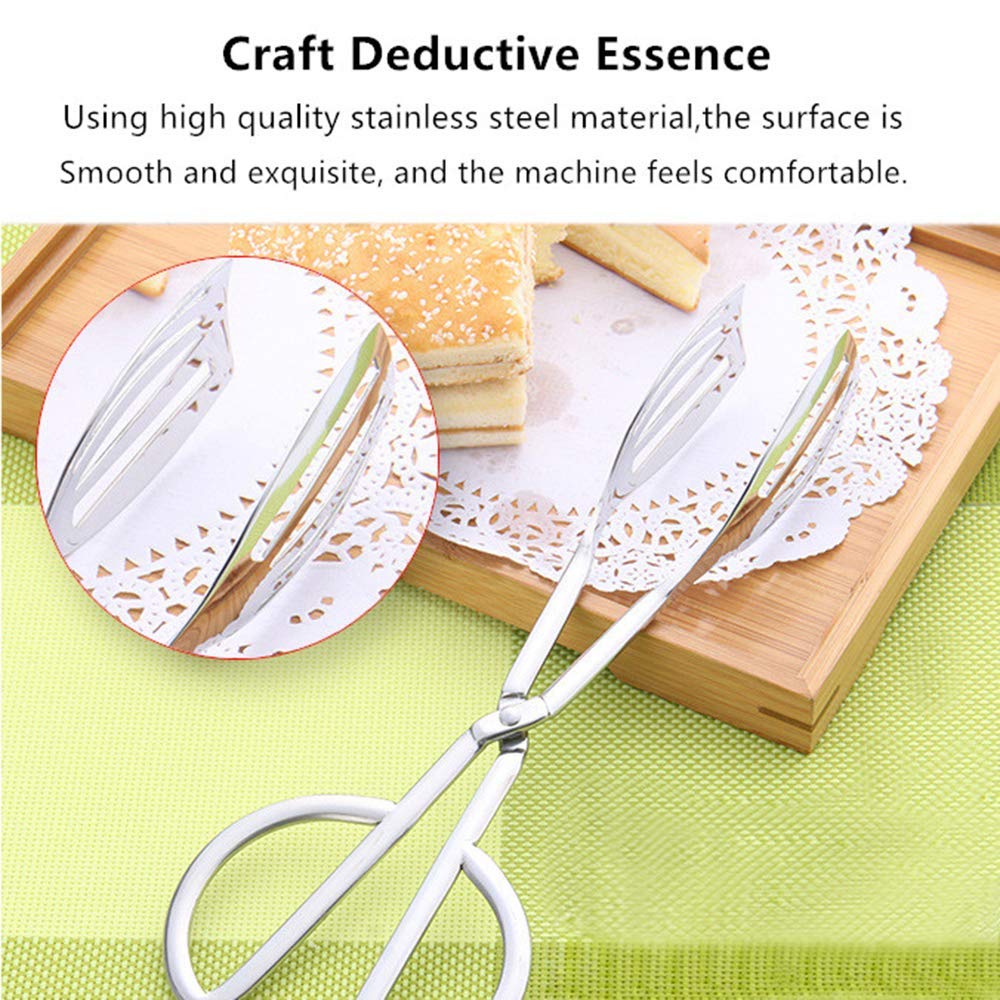 Buffet Tongs Salad Tongs Food Tongs Desserts Tongs Kitchen Tongs Stainless Steel Catering Serving Tongs Cake Tongs Bread Tongs (