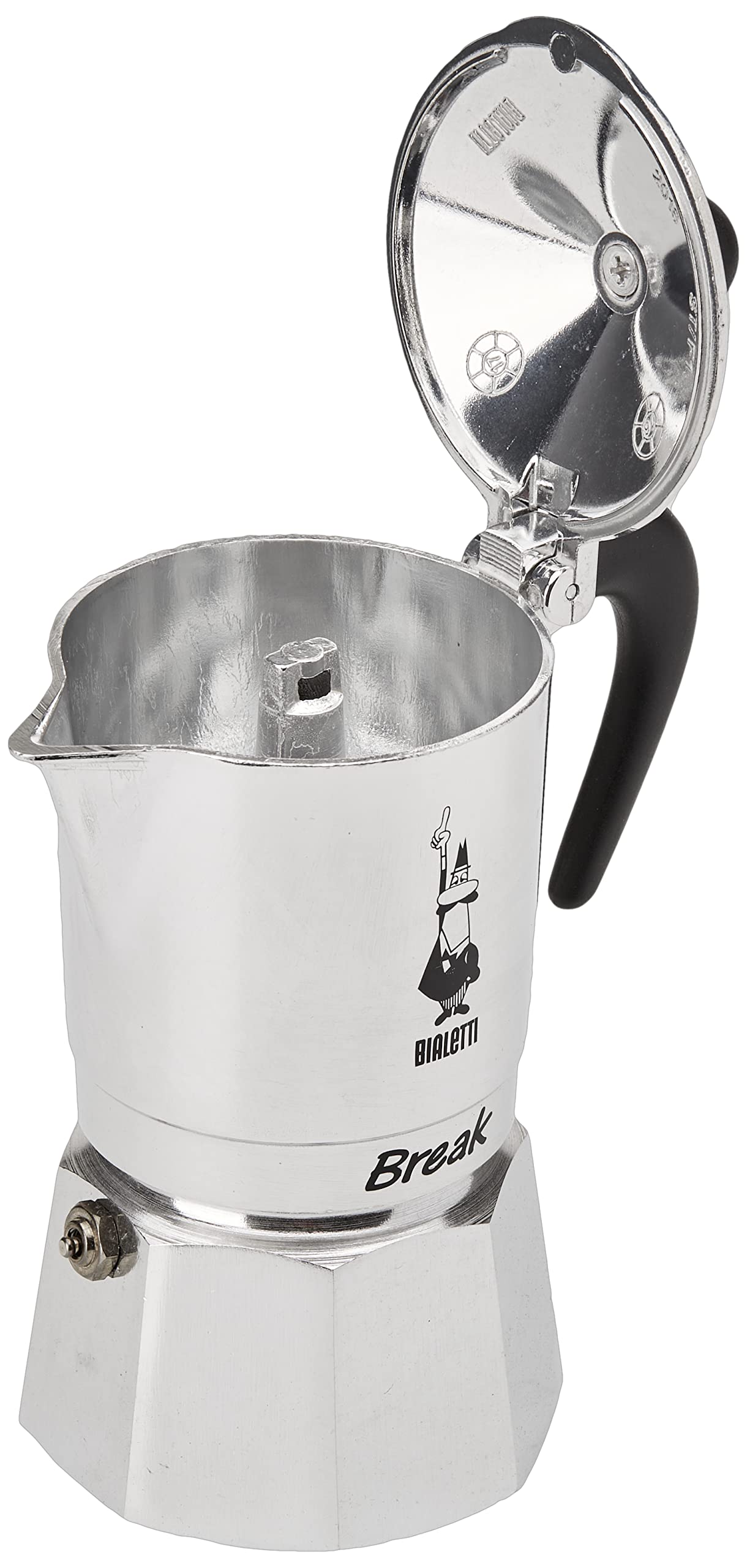 Bialetti, 06774, Moka Cafe 3 Cup, Stove Top Espresso Maker, Black