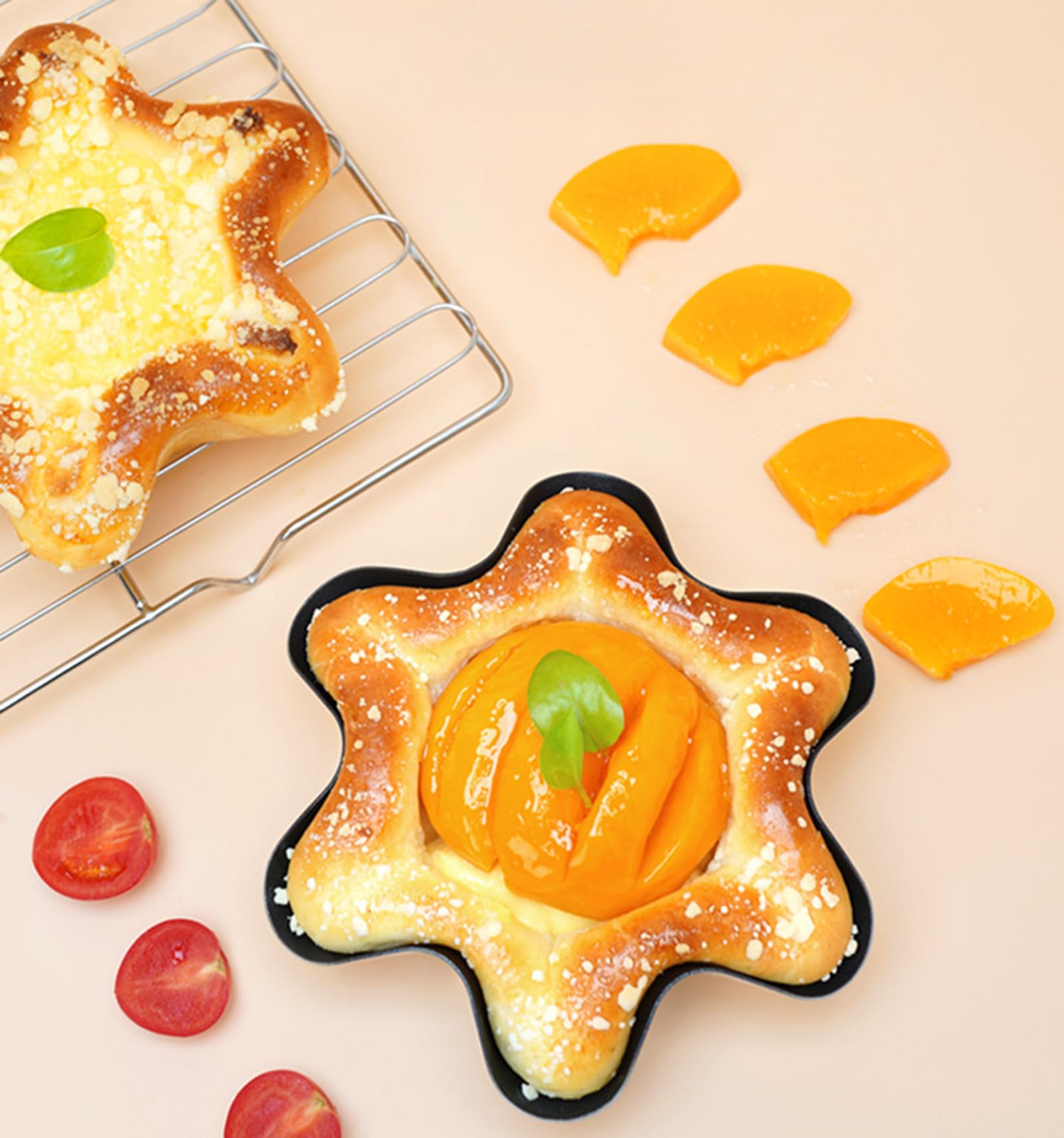 Tosnail 8 Pack Non-Stick Tortilla Pan Taco Shell Maker Egg Tart Mold